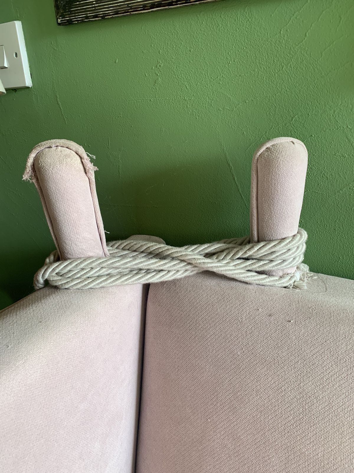 Antique Upholstered Drop Arm Knoll Sofa photo for sale
