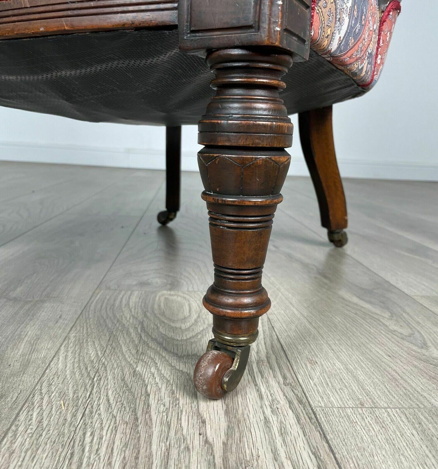 Furniture Antique 20th Century Nursing Chair / Armchair In Mahogany photo