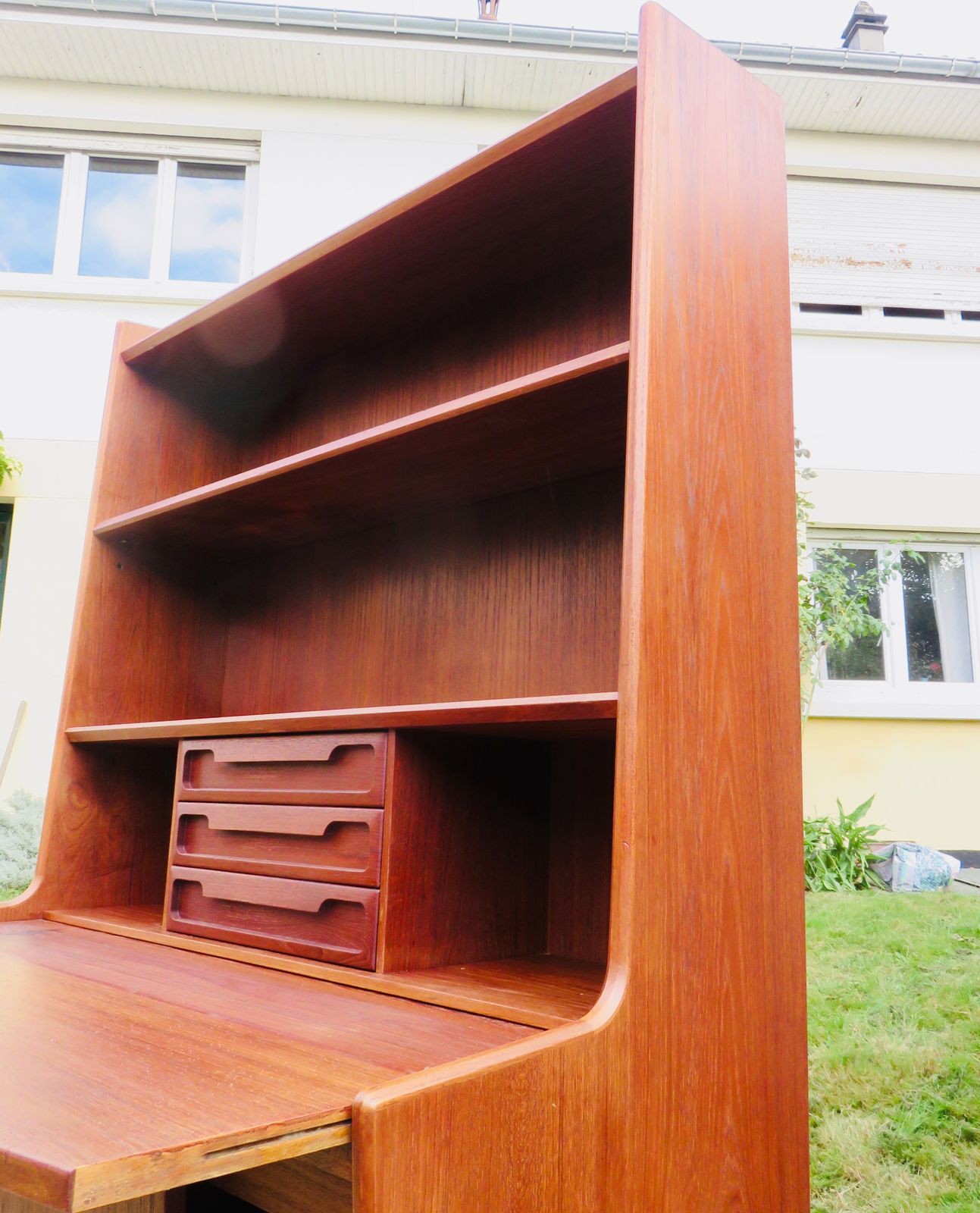 High Teak Secretary Desk By The Larsen Brothers, Denmark 1960 photo 1735.0