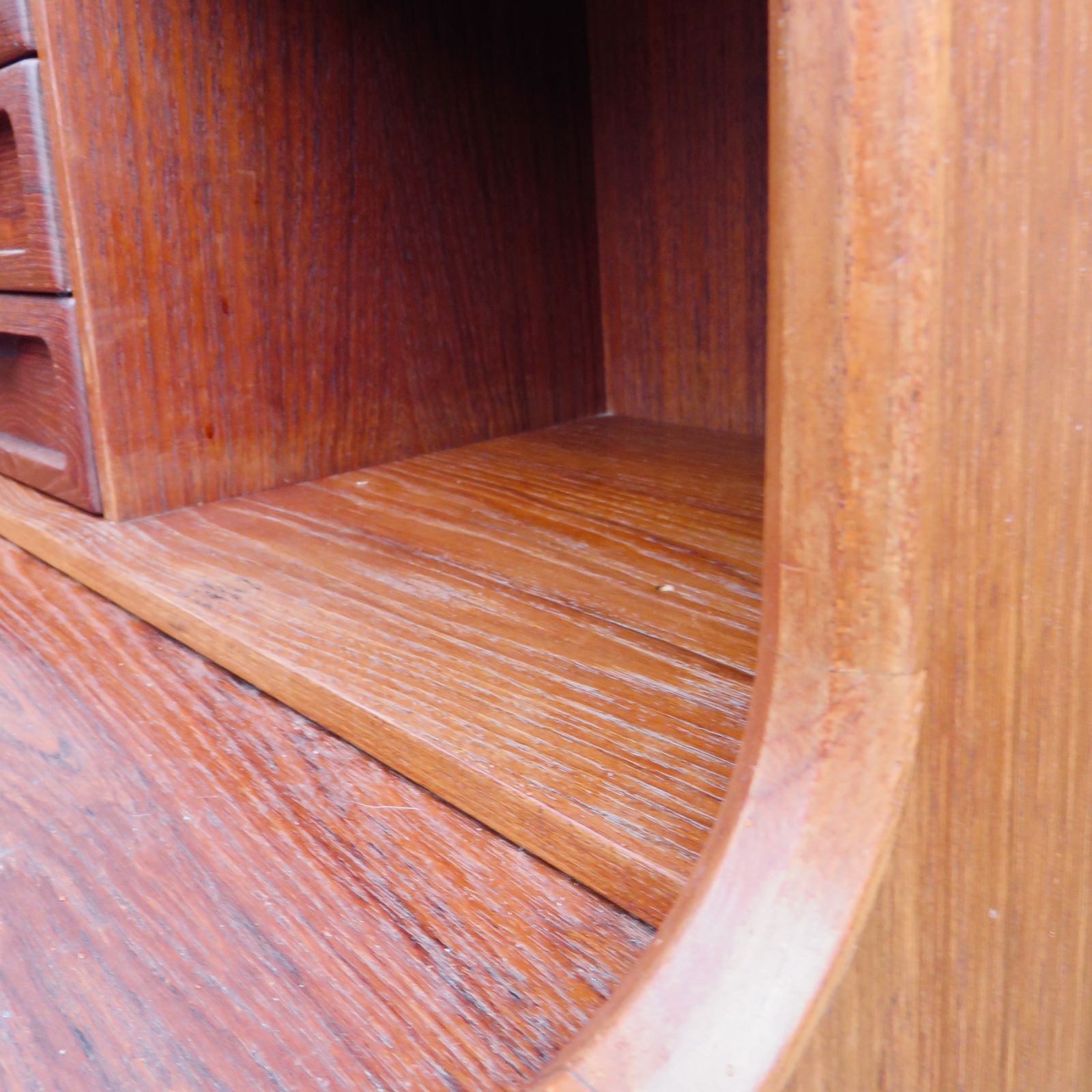 High Teak Secretary Desk By The Larsen Brothers, Denmark 1960 photo vintage