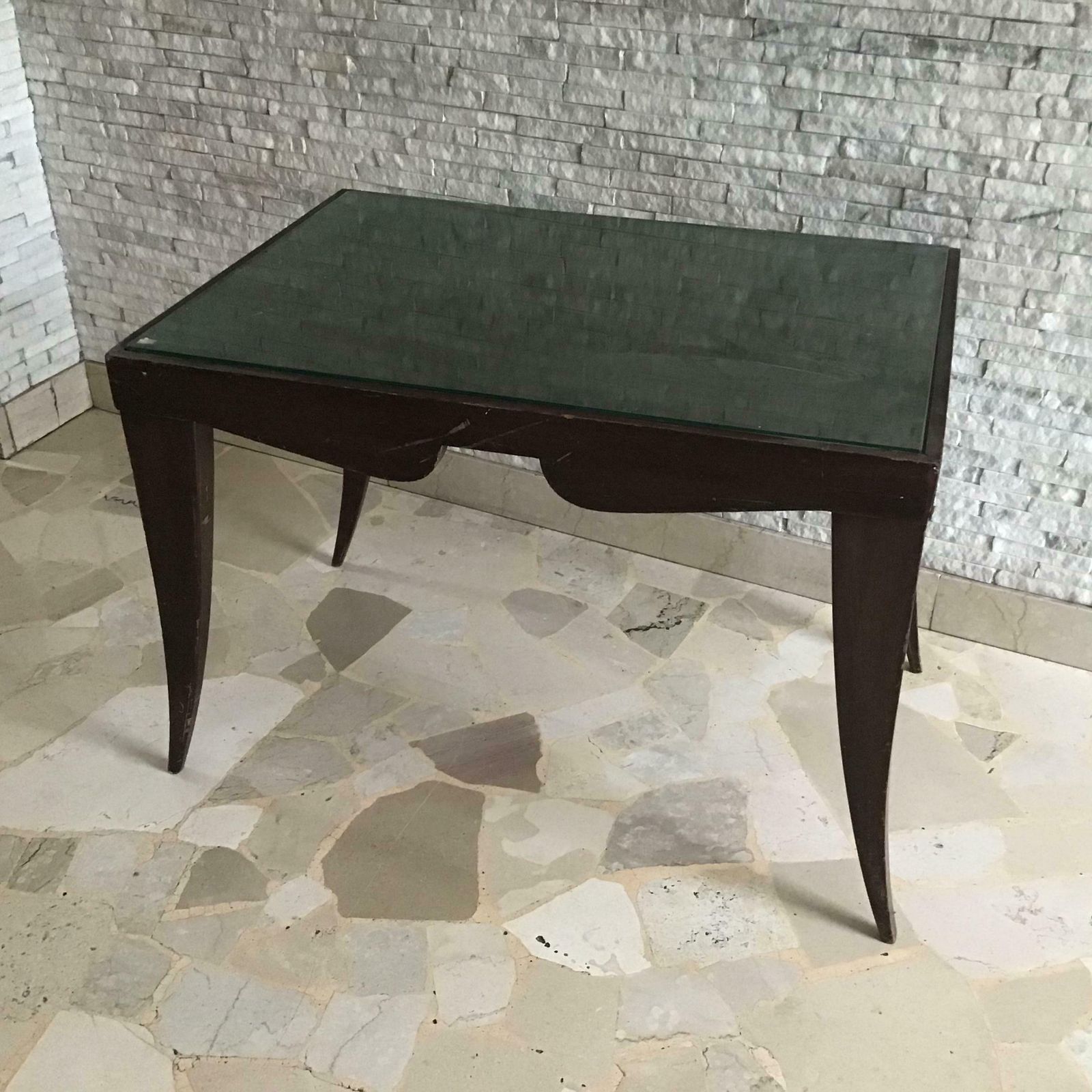 photo furniture Osvaldo Borsani Coffee ' Table. Wood Glass 1950 Italy