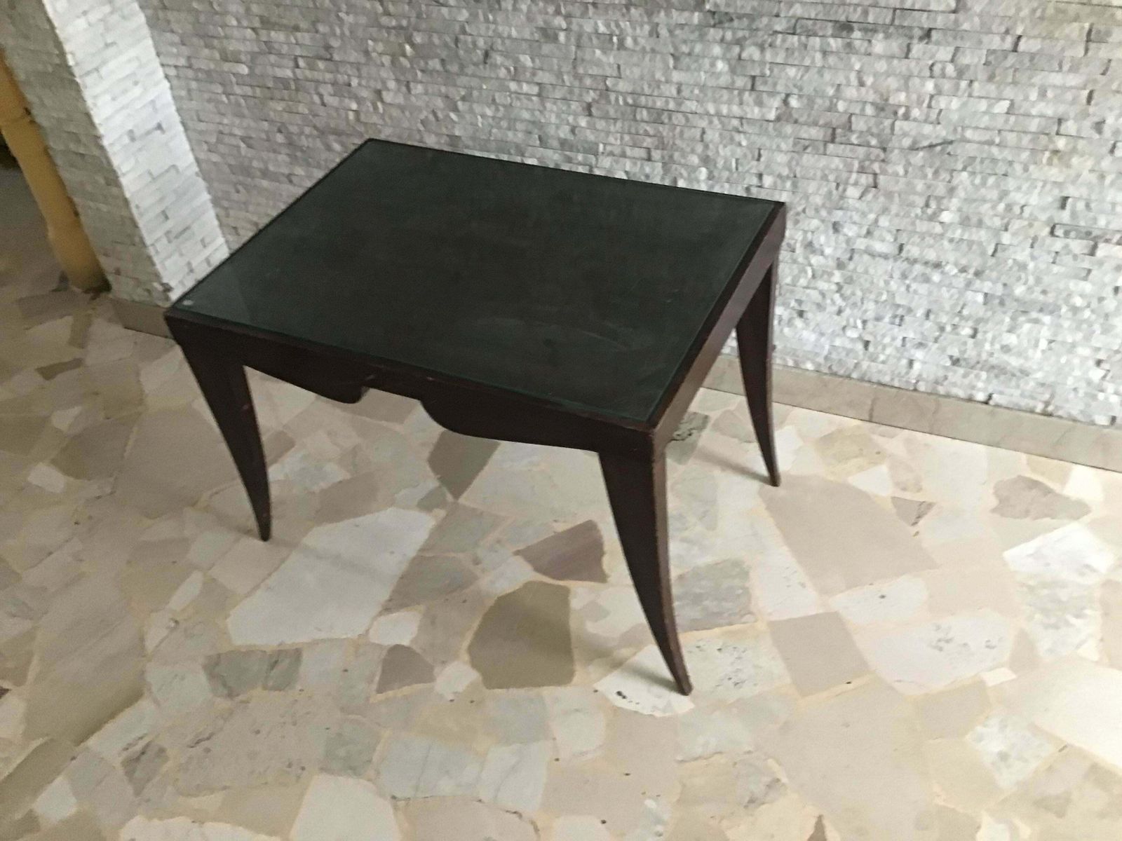 Furniture Osvaldo Borsani Coffee ' Table. Wood Glass 1950 Italy photo