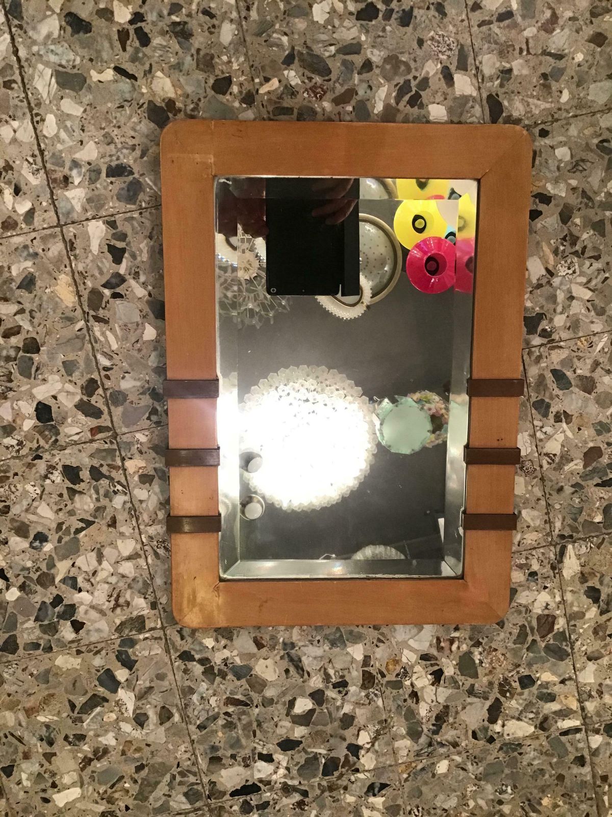 photo for sale Osvaldo Borsani Wall Mirror Wood 1940 Italy