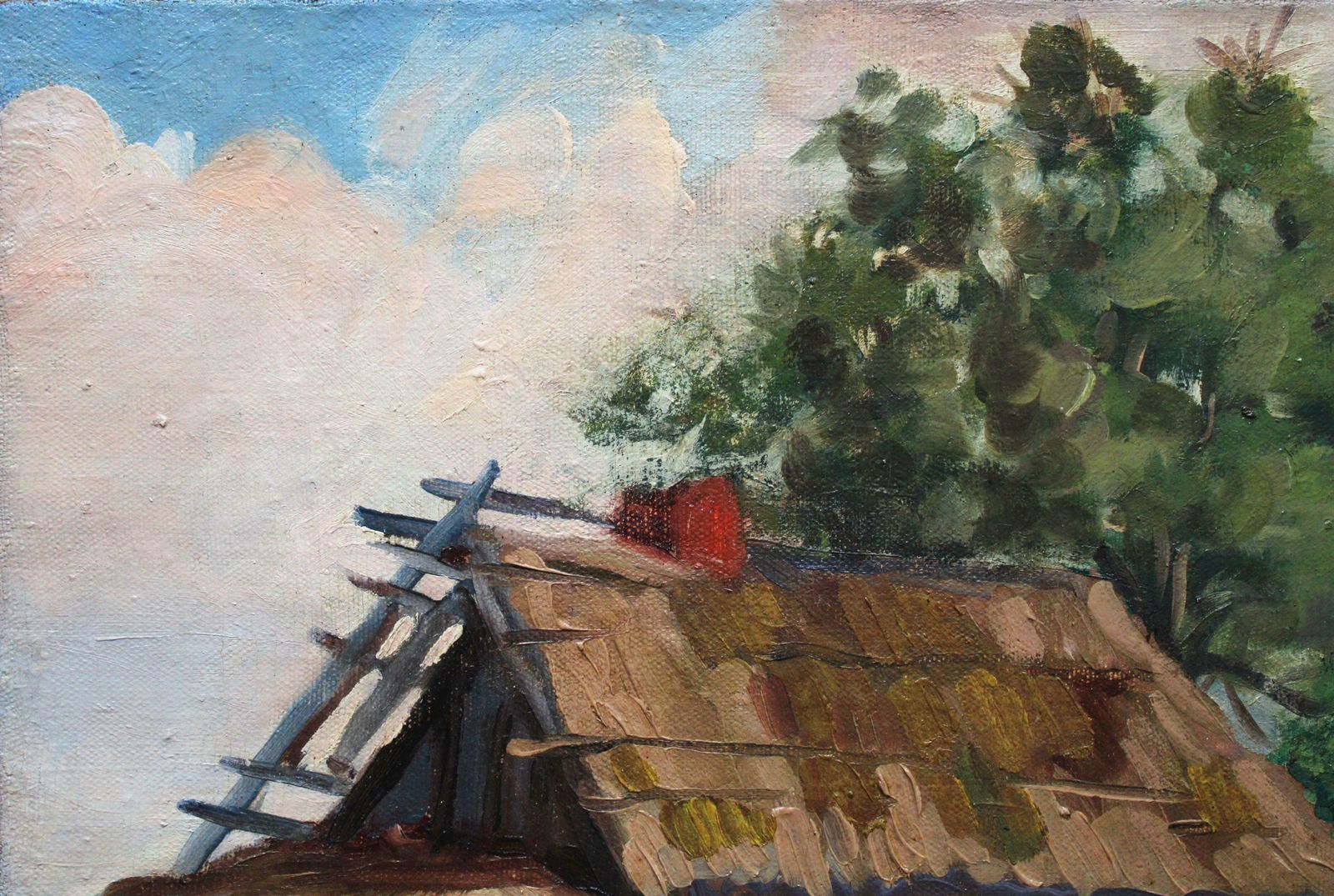 Aleksandr Rodin Old Bath House. Oil On Canvas, photo vinterior