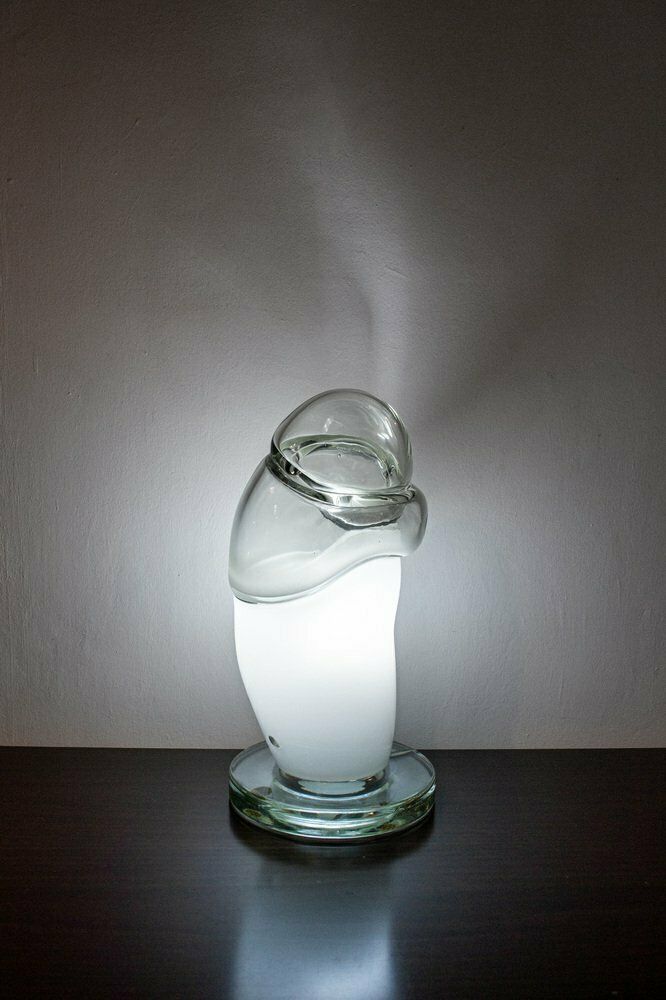 Sculptural Glass Table Lamp, 1960s photo for sale