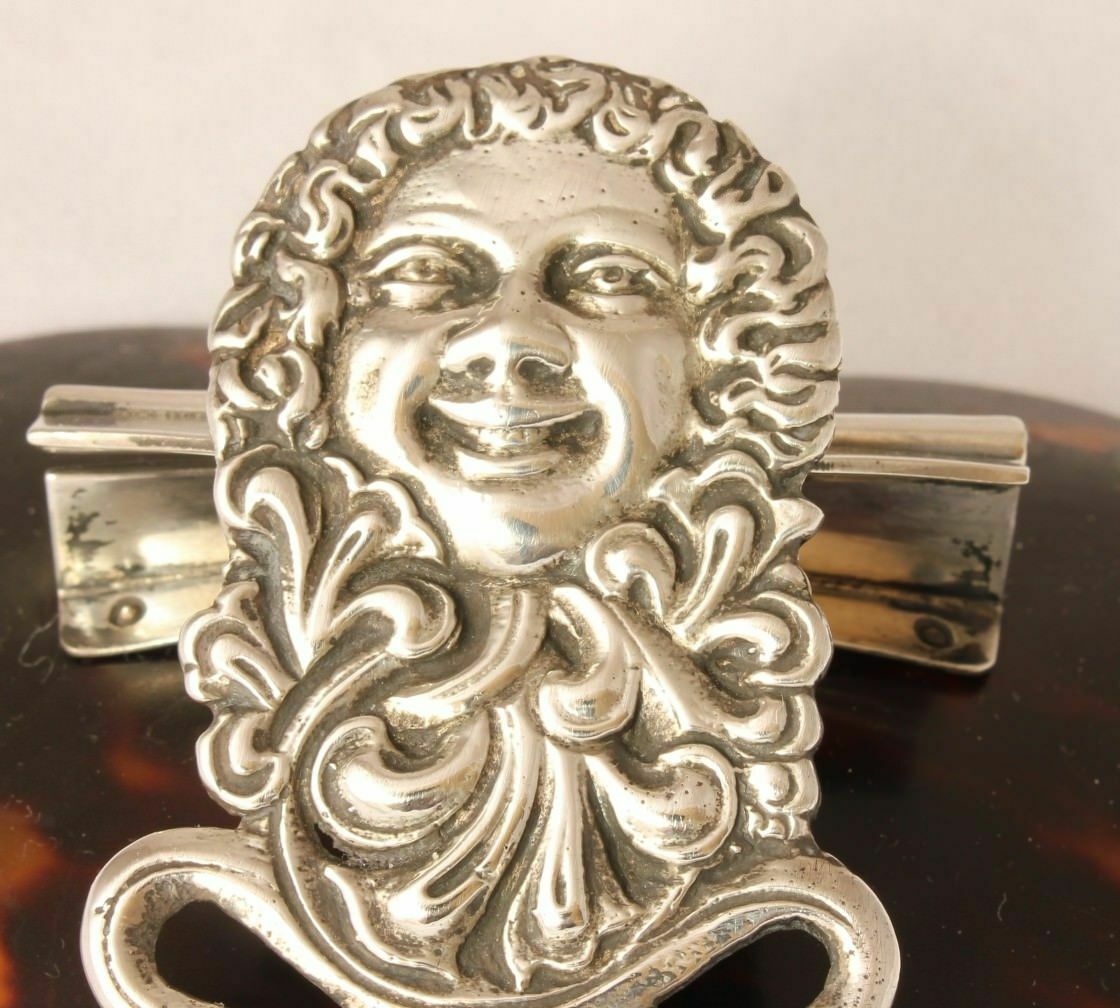 Victorian Heart Shaped Novelty Silver Stationery Desk Paper Clip 1896. photo 365.0