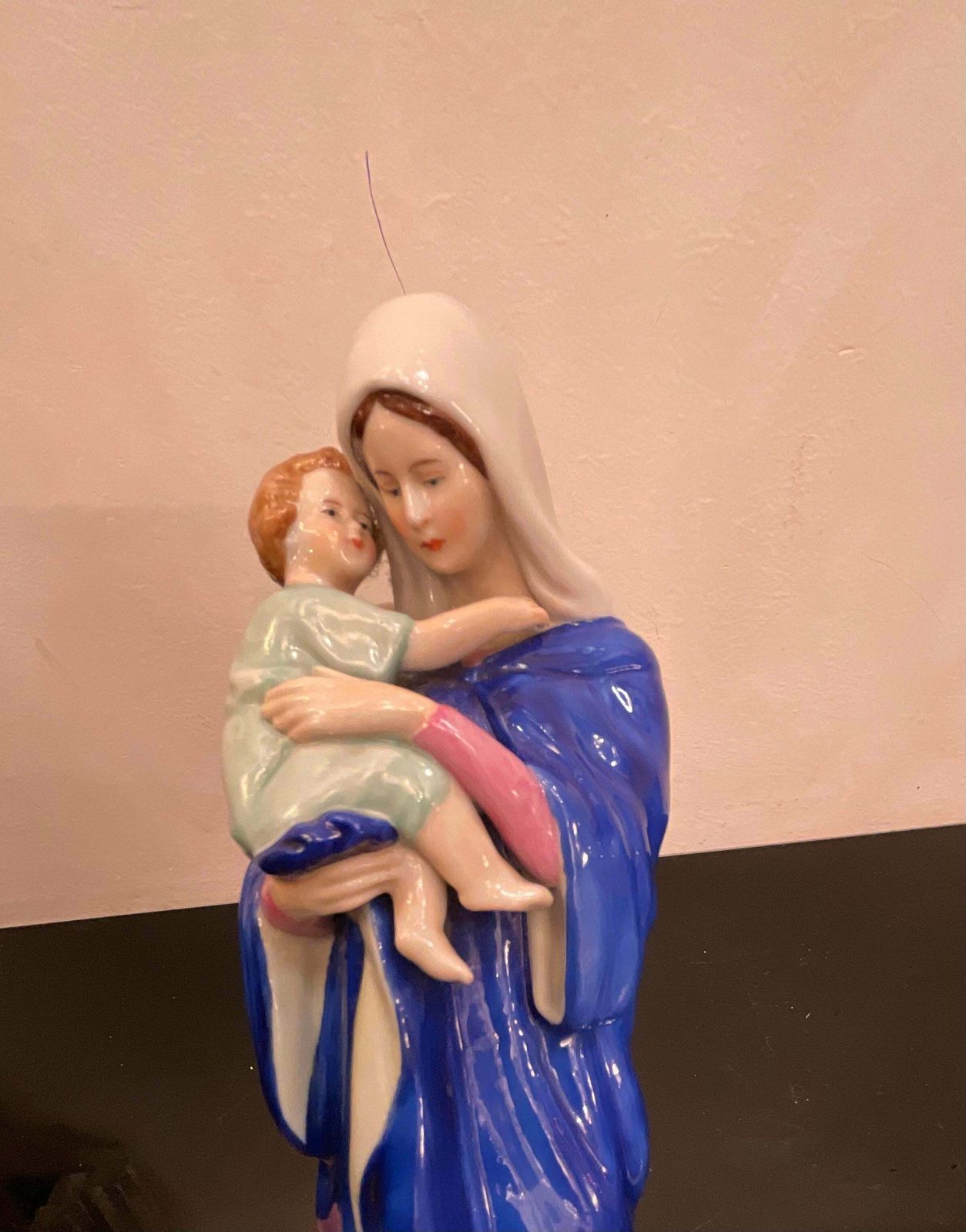 photo buy Kister Schibe Alsbach   Madonna Con Bambino   Porcellana Del 1940