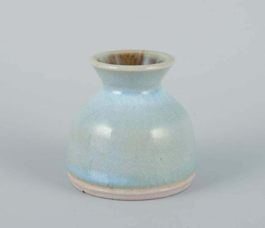 Elly Kuch And Wilhelm Kuch. Two Ceramic Vases In Green And Blue Glaze. photo furniture