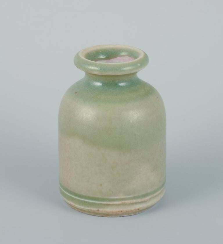 Elly Kuch And Wilhelm Kuch. Two Ceramic Vases In Green And Blue Glaze. photo 243.0