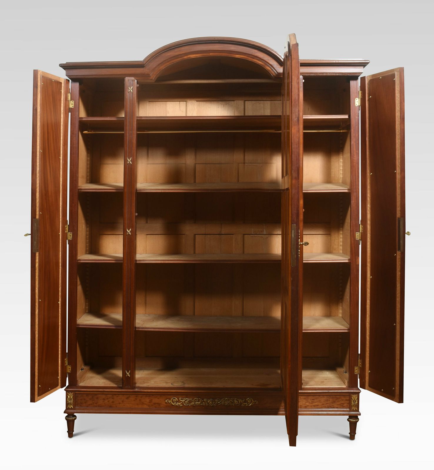 Fine 19th Century French Louis XVI Mahogany And Gilt Bronze Armoire photo furniture