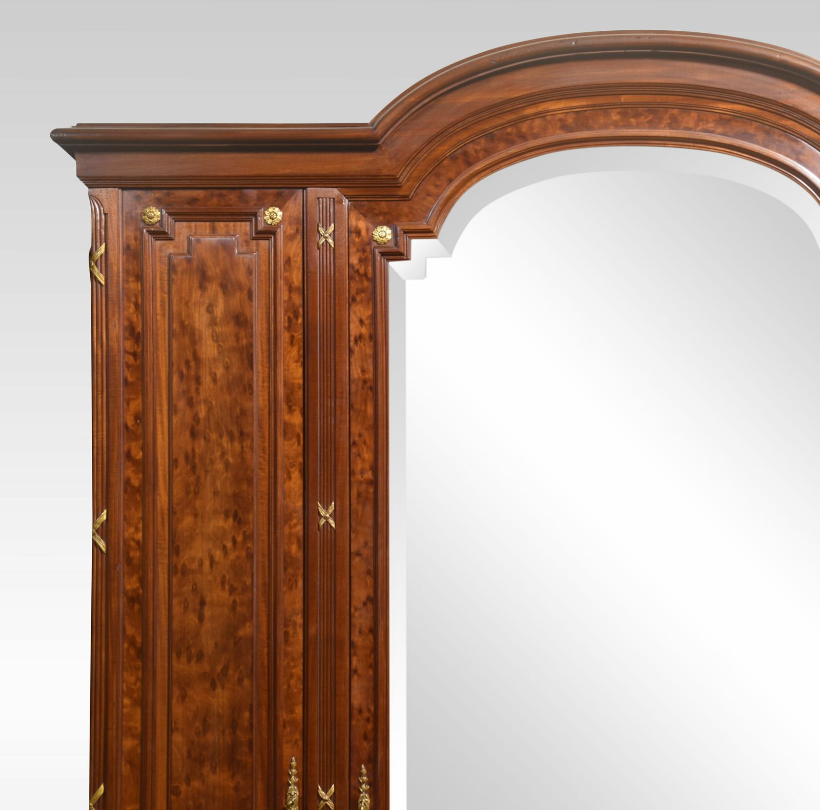 Fine 19th Century French Louis XVI Mahogany And Gilt Bronze Armoire photo for sale