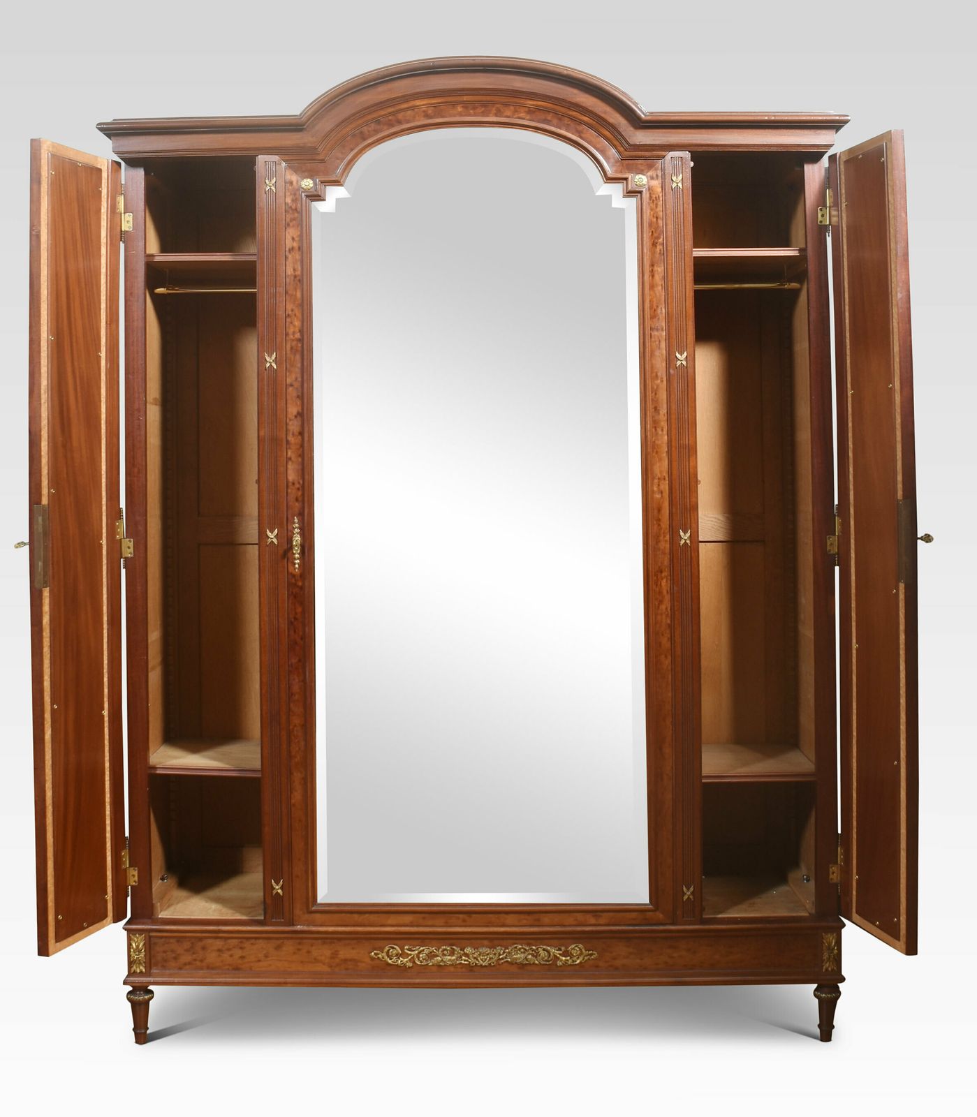 5820.0 Fine 19th Century French Louis XVI Mahogany And Gilt Bronze Armoire photo