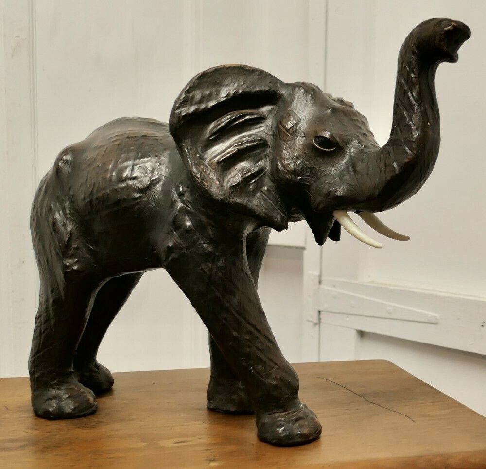 Arts And Crafts Leather Model Of An Elephant