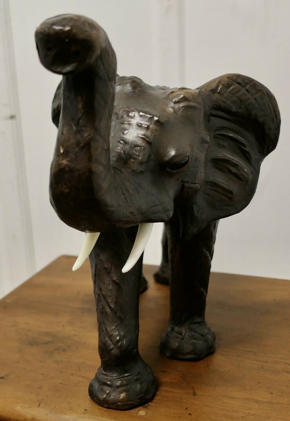 Arts And Crafts Leather Model Of An Elephant photo for sale