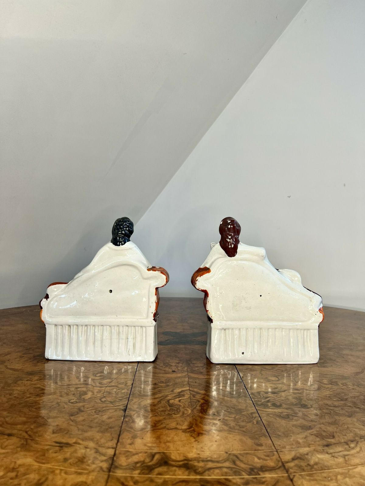 Unusual Pair Of Quality Antique Staffordshire Bookends photo Home Decor