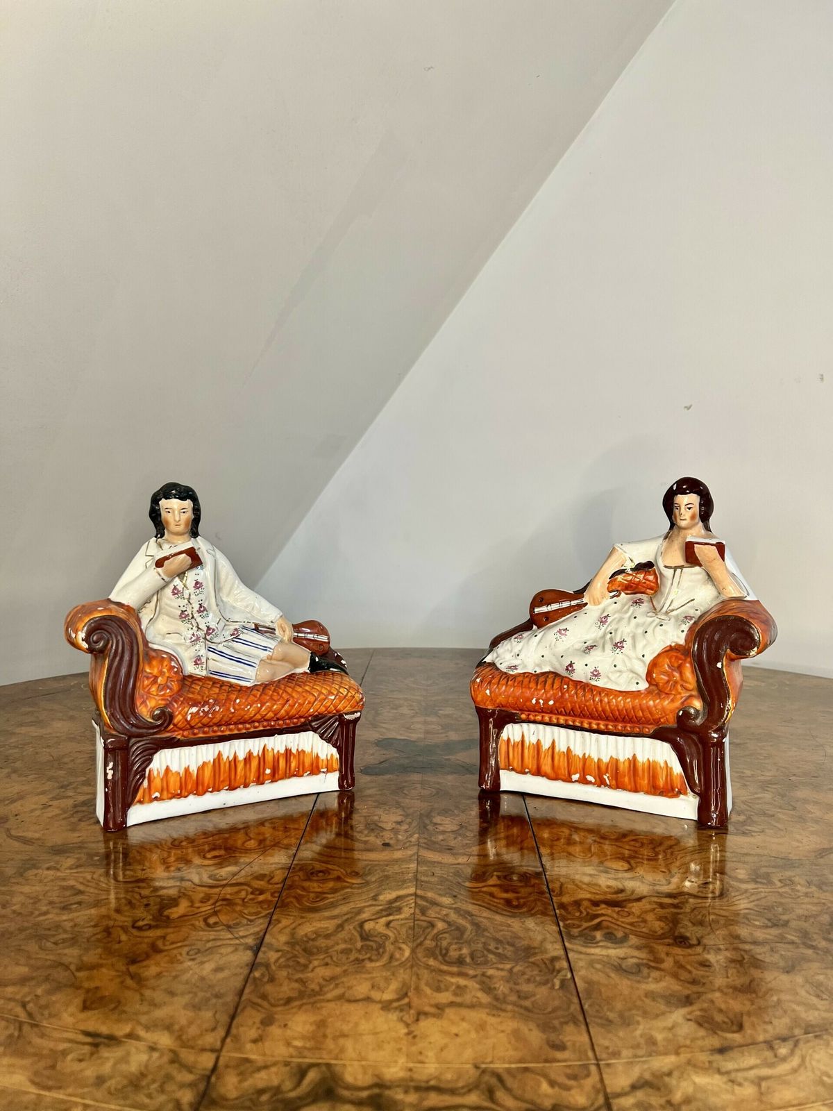 Unusual Pair Of Quality Antique Staffordshire Bookends photo 595.0