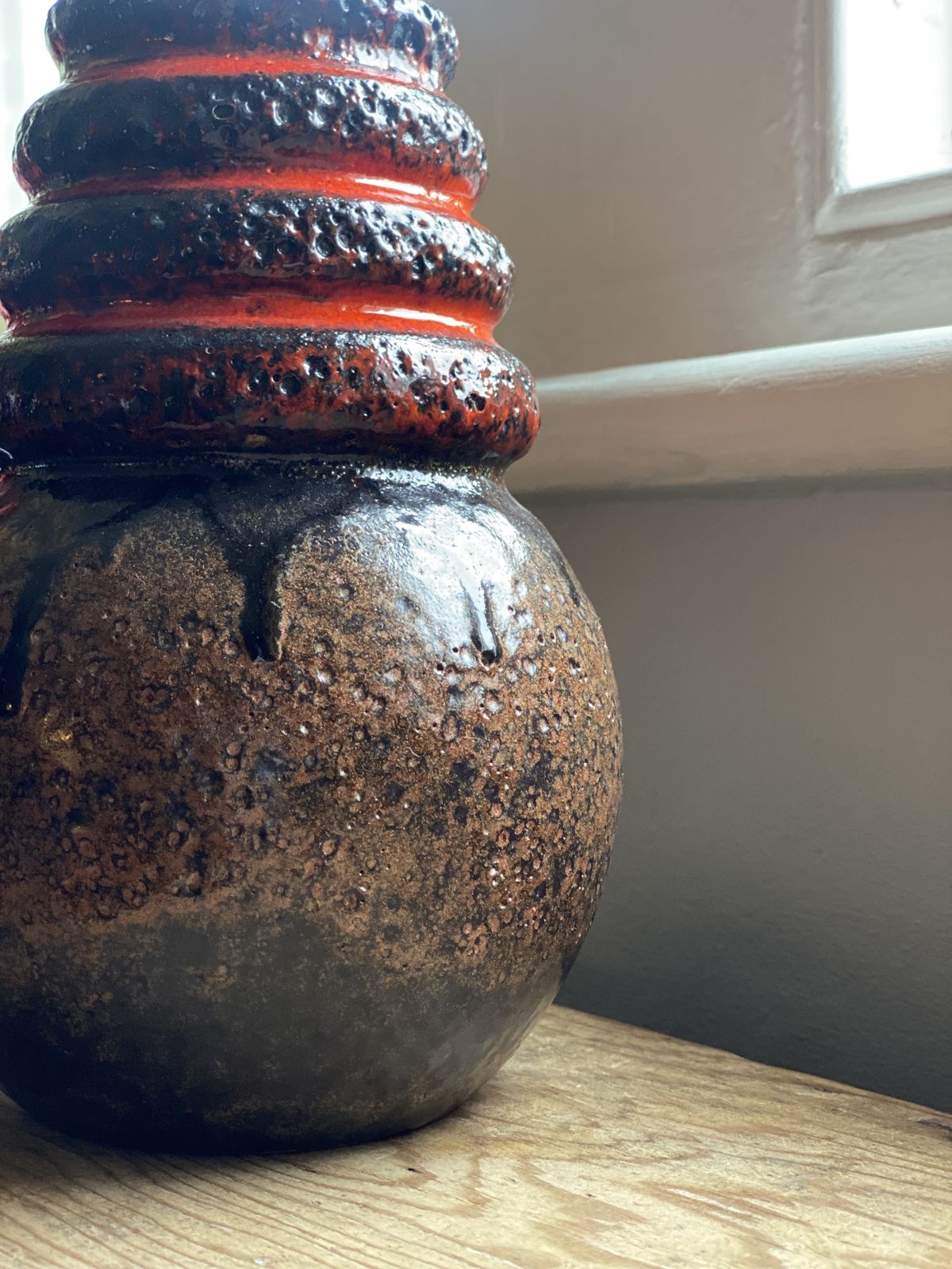Set Of Two 1970's Scheurich Fat Lava Vases photo for sale