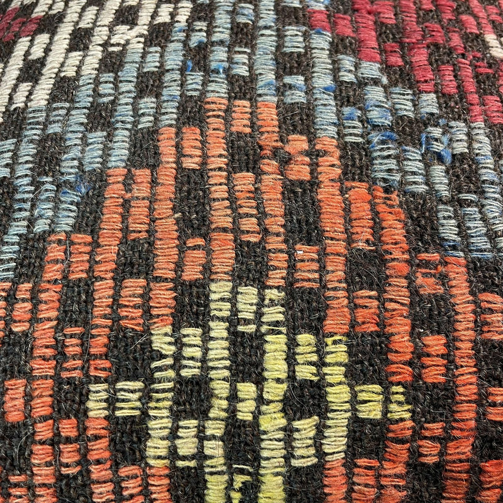 Ethnic Kilim Pillow, 18x18 Pillow Cover, Bohemian Kilim Pillow, Handwoven Kilim Pillow, Sofa Throw Pillow, Meditation Kilim Cover photo vintage