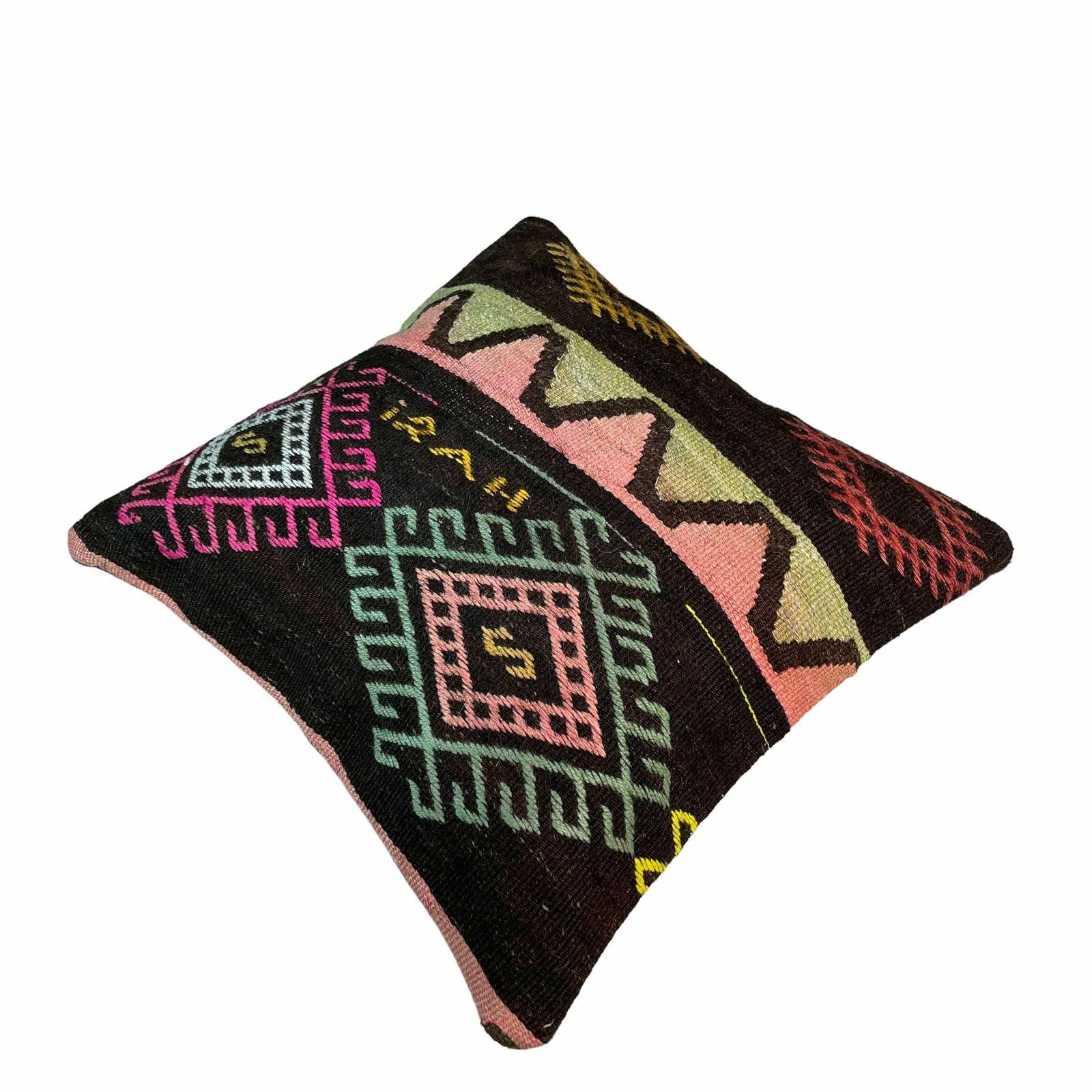 Ethnic Kilim Pillow, 18x18 Pillow Cover, Bohemian Kilim Pillow, Handwoven Kilim Pillow, Sofa Throw Pillow, Meditation Kilim Cover photo buy