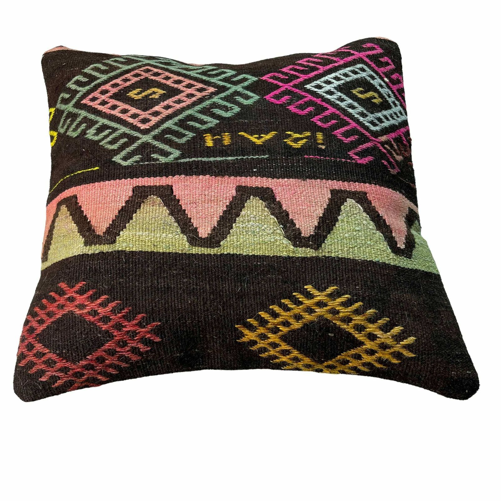 photo for sale Ethnic Kilim Pillow, 18x18 Pillow Cover, Bohemian Kilim Pillow, Handwoven Kilim Pillow, Sofa Throw Pillow, Meditation Kilim Cover
