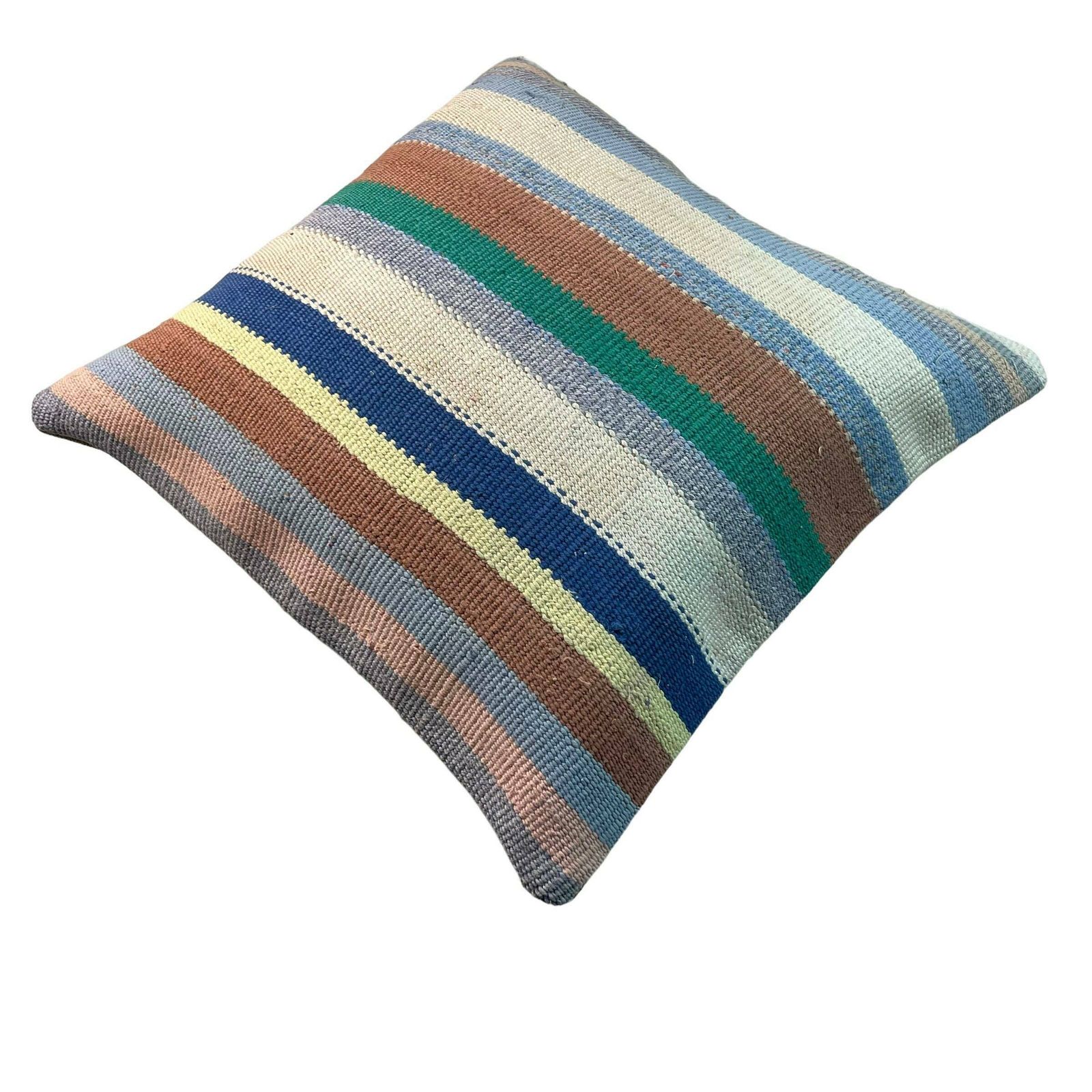 Ethnic Kilim Pillow, 18x18 Pillow Cover, Bohemian Kilim Pillow, Handwoven Kilim Pillow, Sofa Throw Pillow, Meditation Kilim Cover photo vinterior
