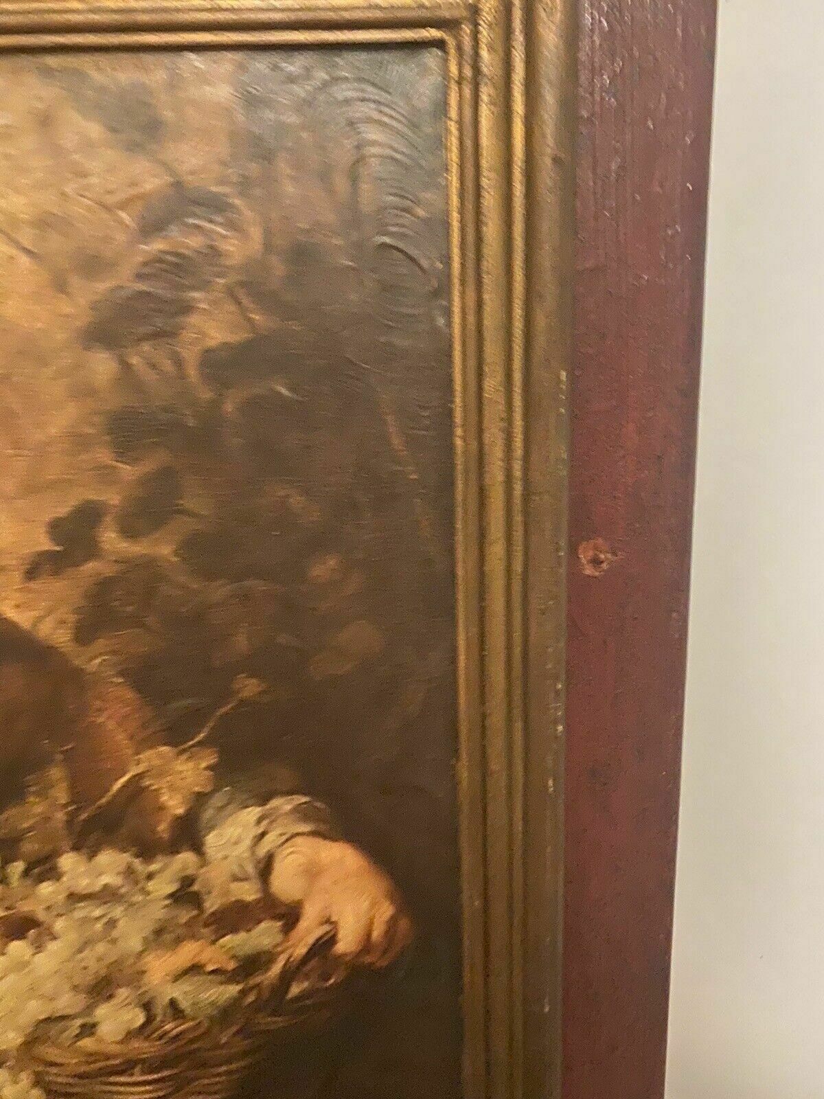 Antique Oil On Board After Bartolome Esteban Murillo The Little Fruit Seller photo 159.0