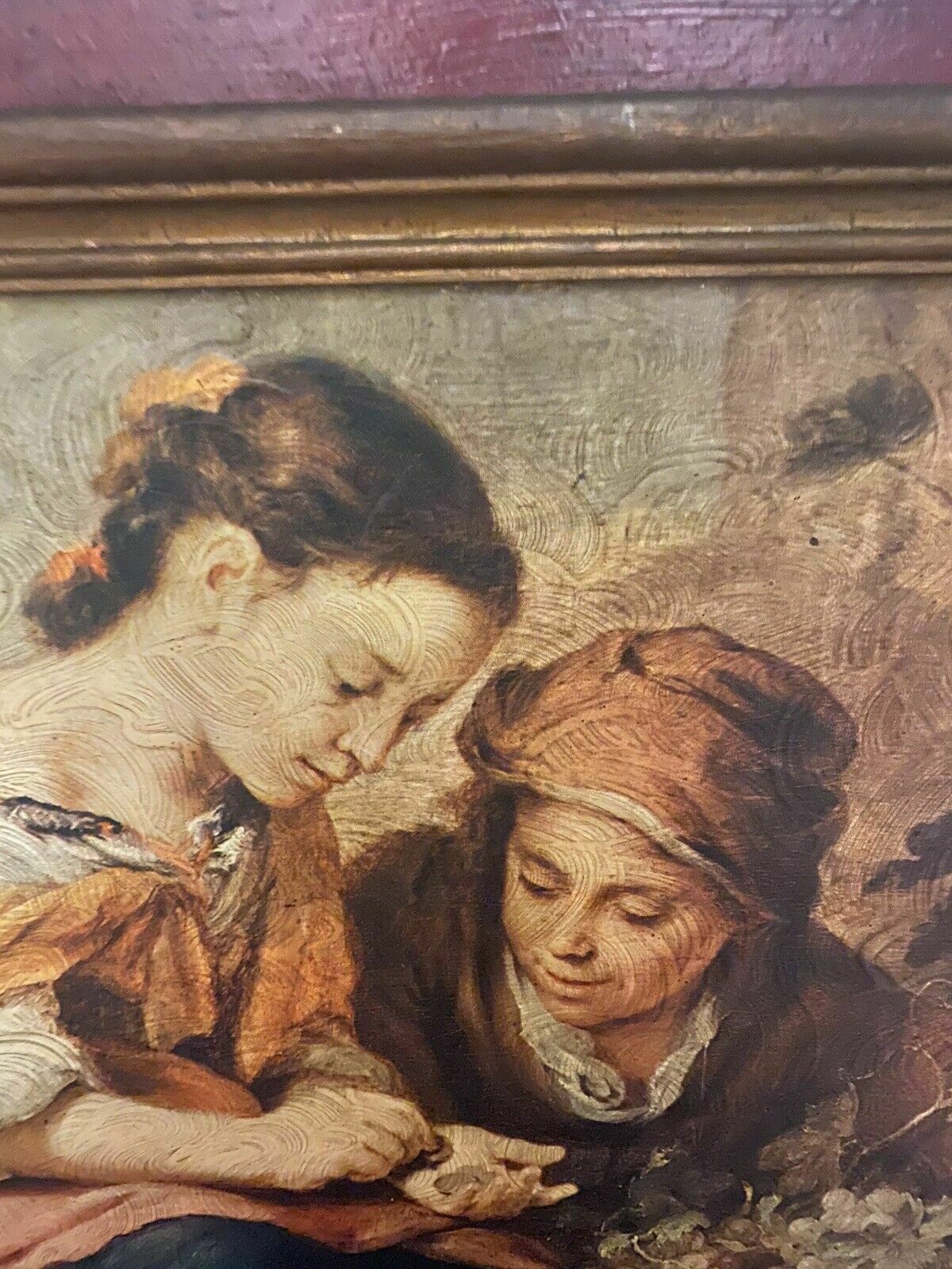 photo furniture Antique Oil On Board After Bartolome Esteban Murillo The Little Fruit Seller