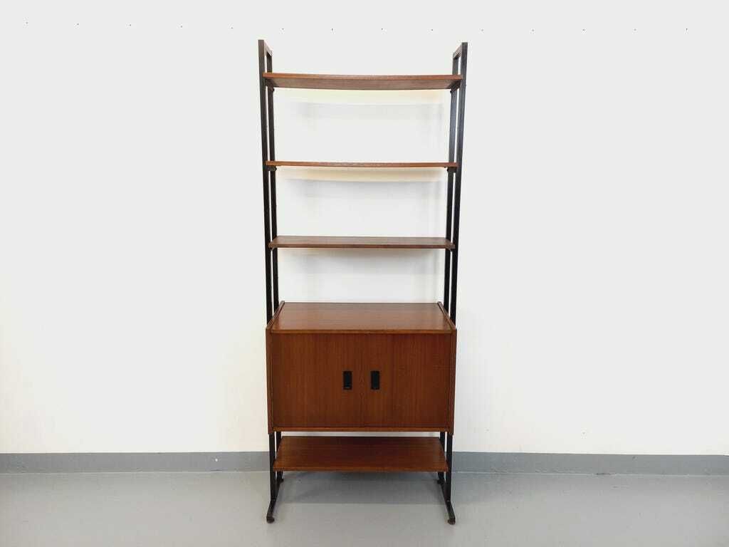 New | Teak And Metal Bookcase, 1960s photo furniture