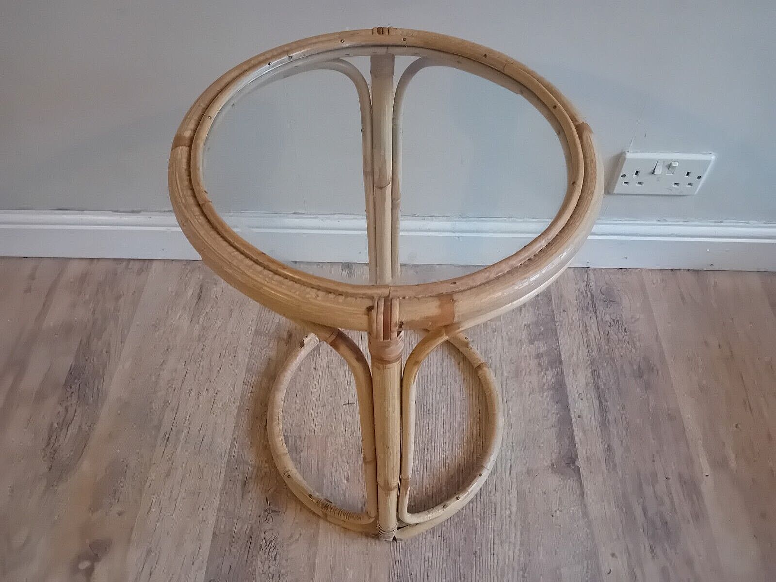 Furniture Delightful 1970's Italian Bamboo Boho Chic Mid Century Drinks/Side /Coffee Table photo