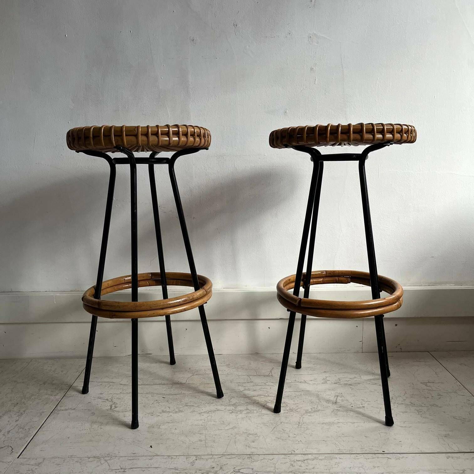 A Pair Of Dutch Bar Stools From Rohé Noordwolde, 1960s, Set Of 2