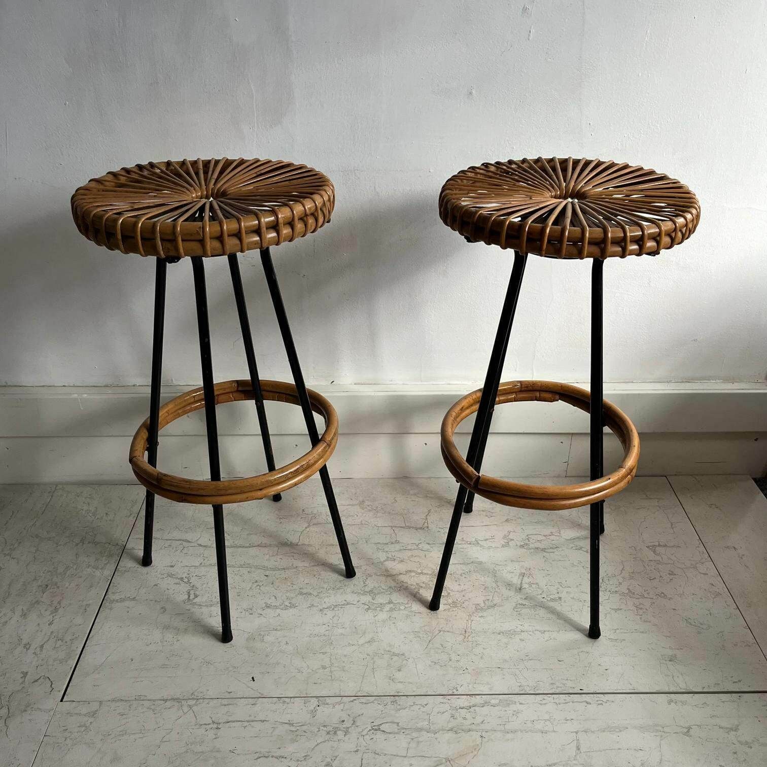 A Pair Of Dutch Bar Stools From Rohé Noordwolde, 1960s, Set Of 2 photo for sale