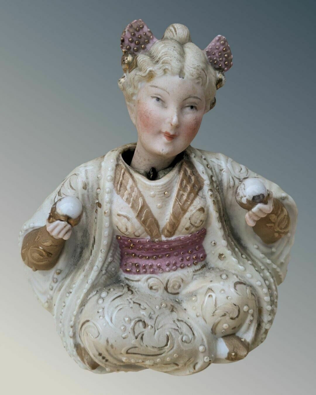 Pair Of Antique Chinese ‘Nodding Head' Porcelain Figures photo for sale