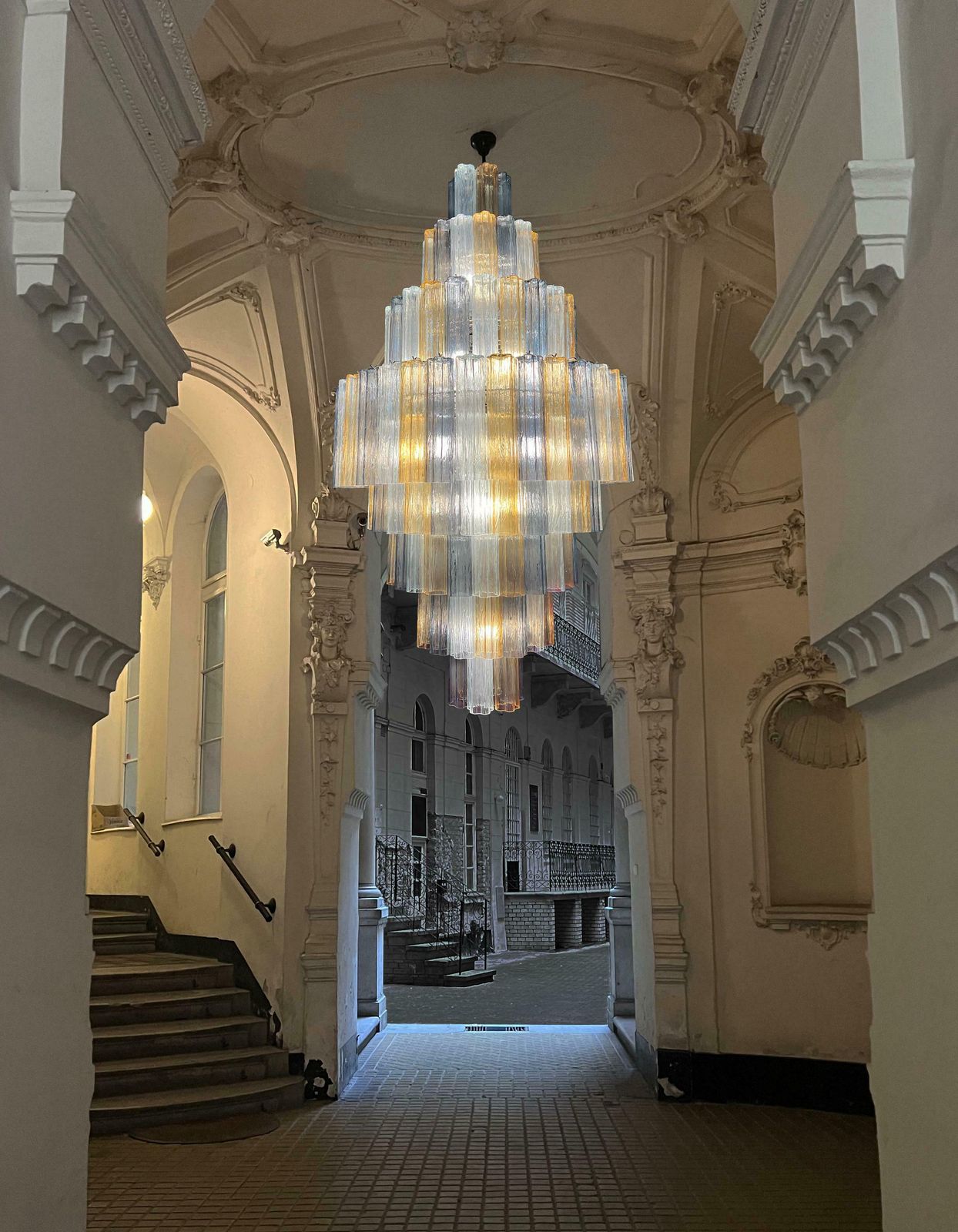 Majestic Gold Fumé And Clear Murano Chandelier By Valentina Planta photo furniture