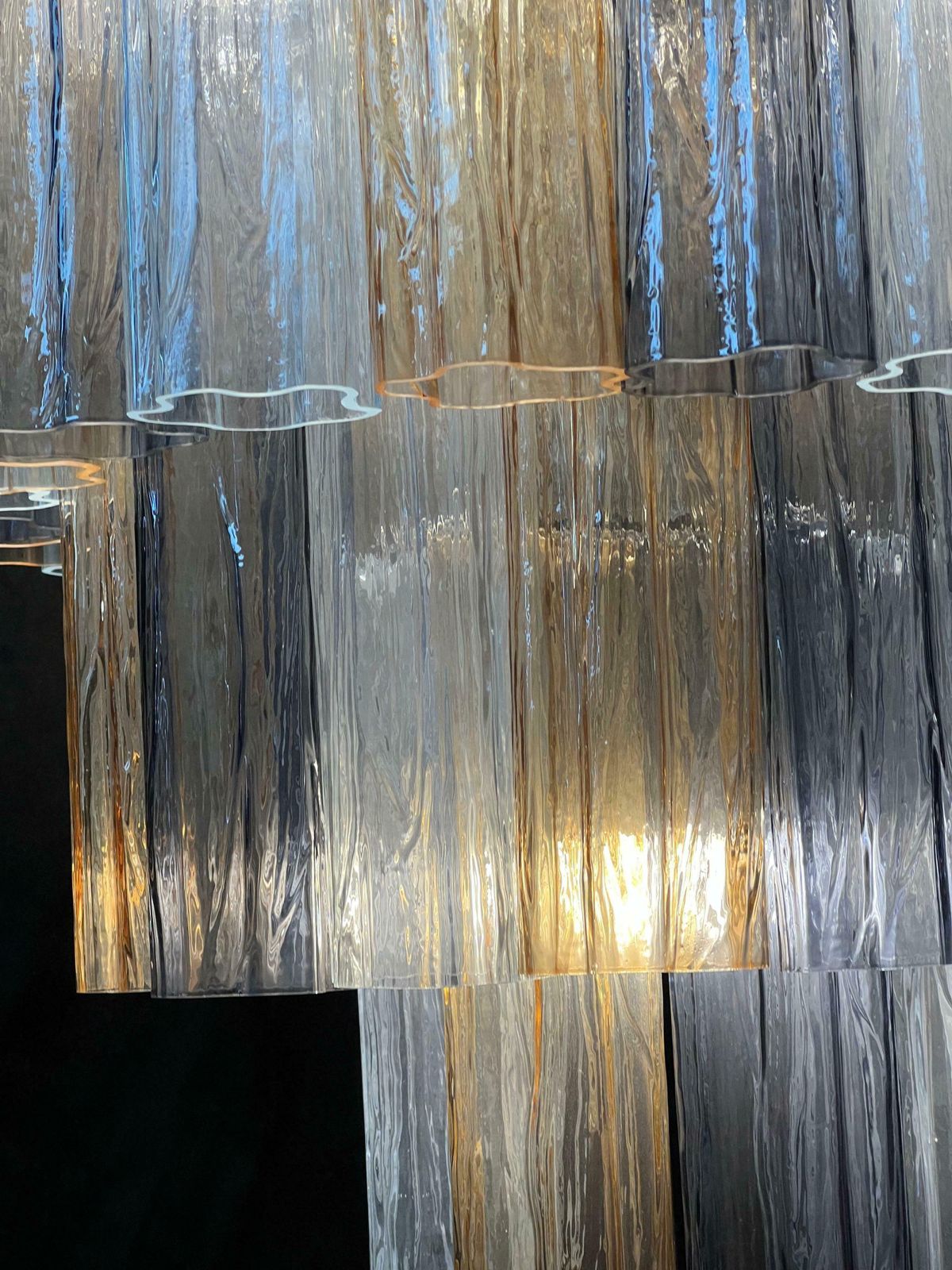 Lighting Majestic Gold Fumé And Clear Murano Chandelier By Valentina Planta photo