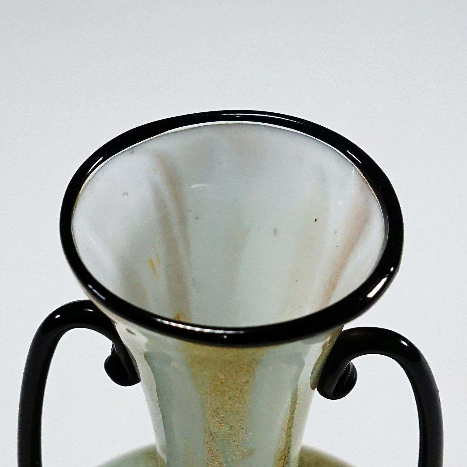 A Soffiato Glass Vase With Aventurine By Fratelli Toso (Attr.), Murano Ca. 1930s photo vintage