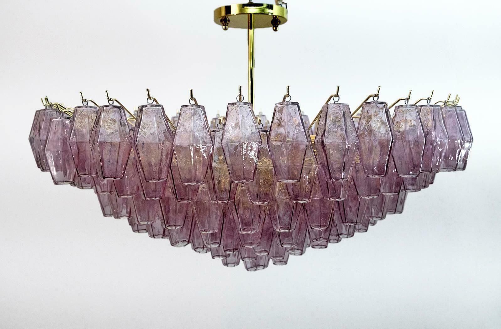 Carlo Scarpa Mid Century Modern Murano Glass Poliedri Chandelier By Venini photo 11754.0