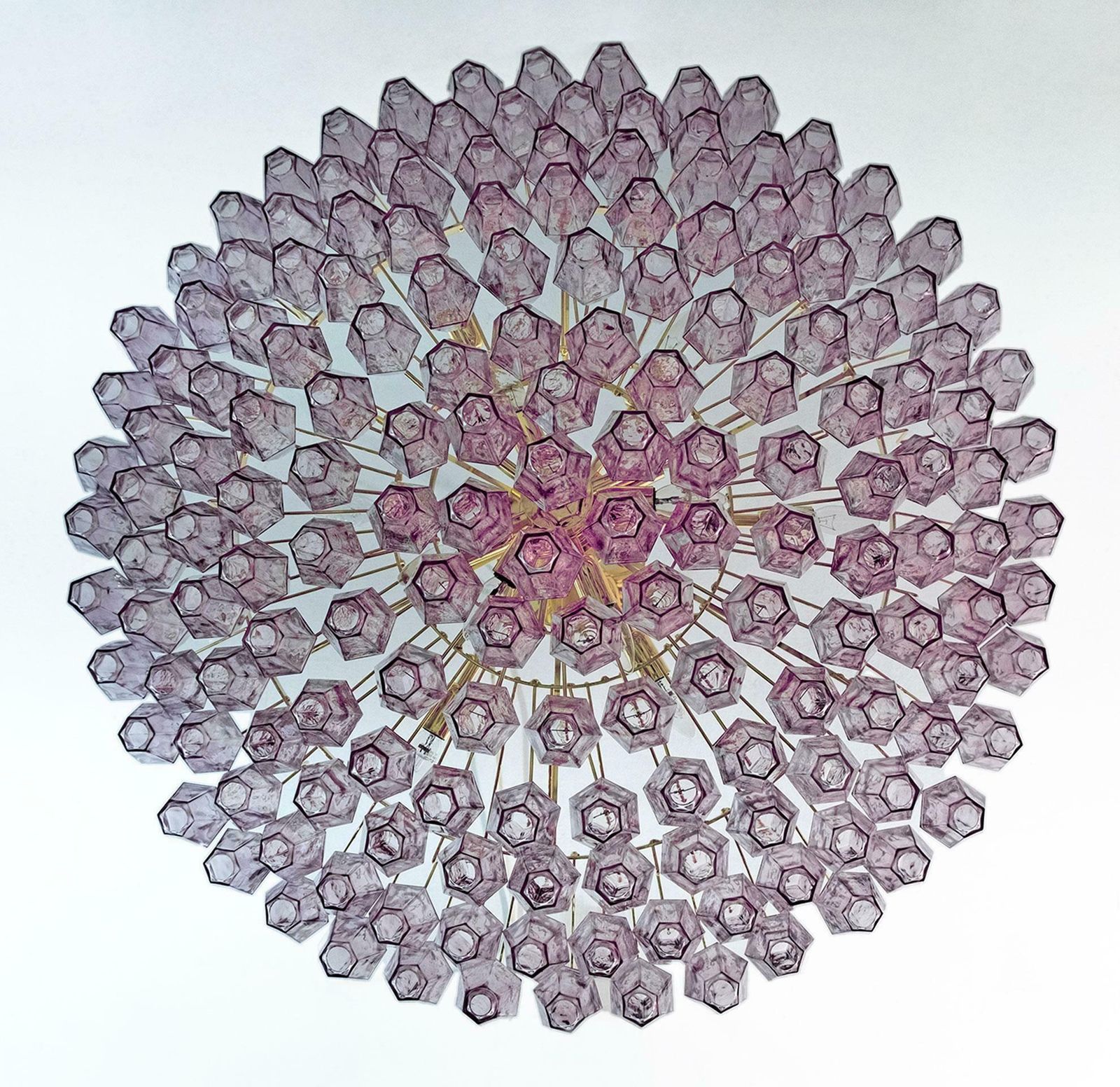 photo furniture Carlo Scarpa Mid Century Modern Murano Glass Poliedri Chandelier By Venini
