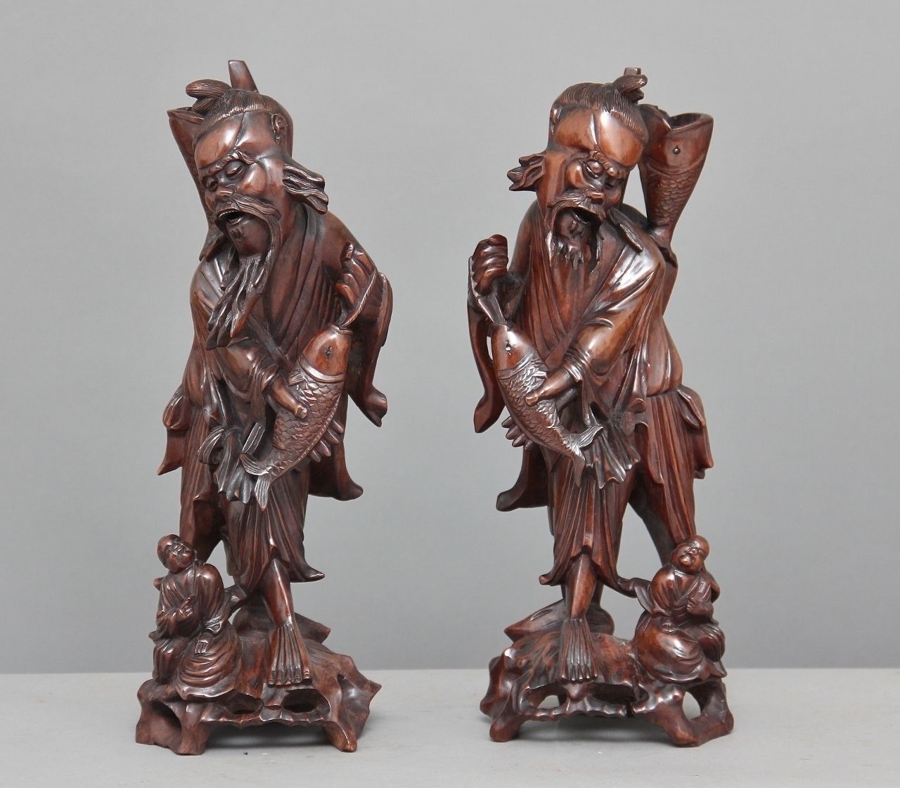 Pair 19th Century Chinese Figures photo furniture