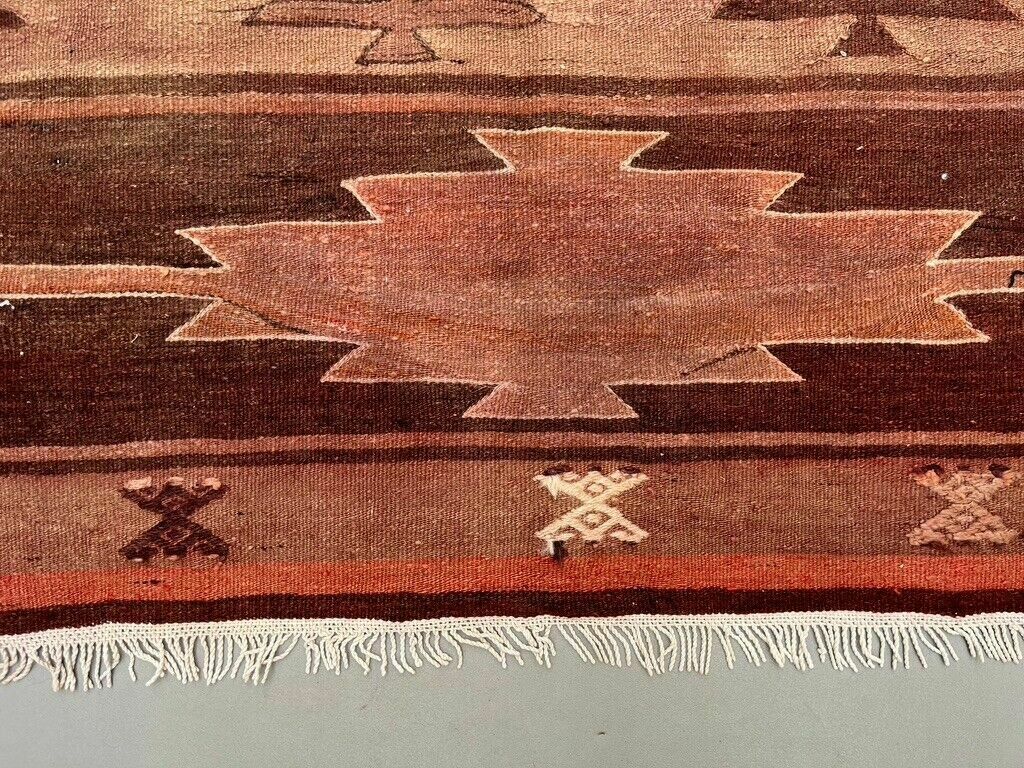 475.0 Large Vintage Turkish Kilim Rug 327x167 Cm Wool Kelim photo