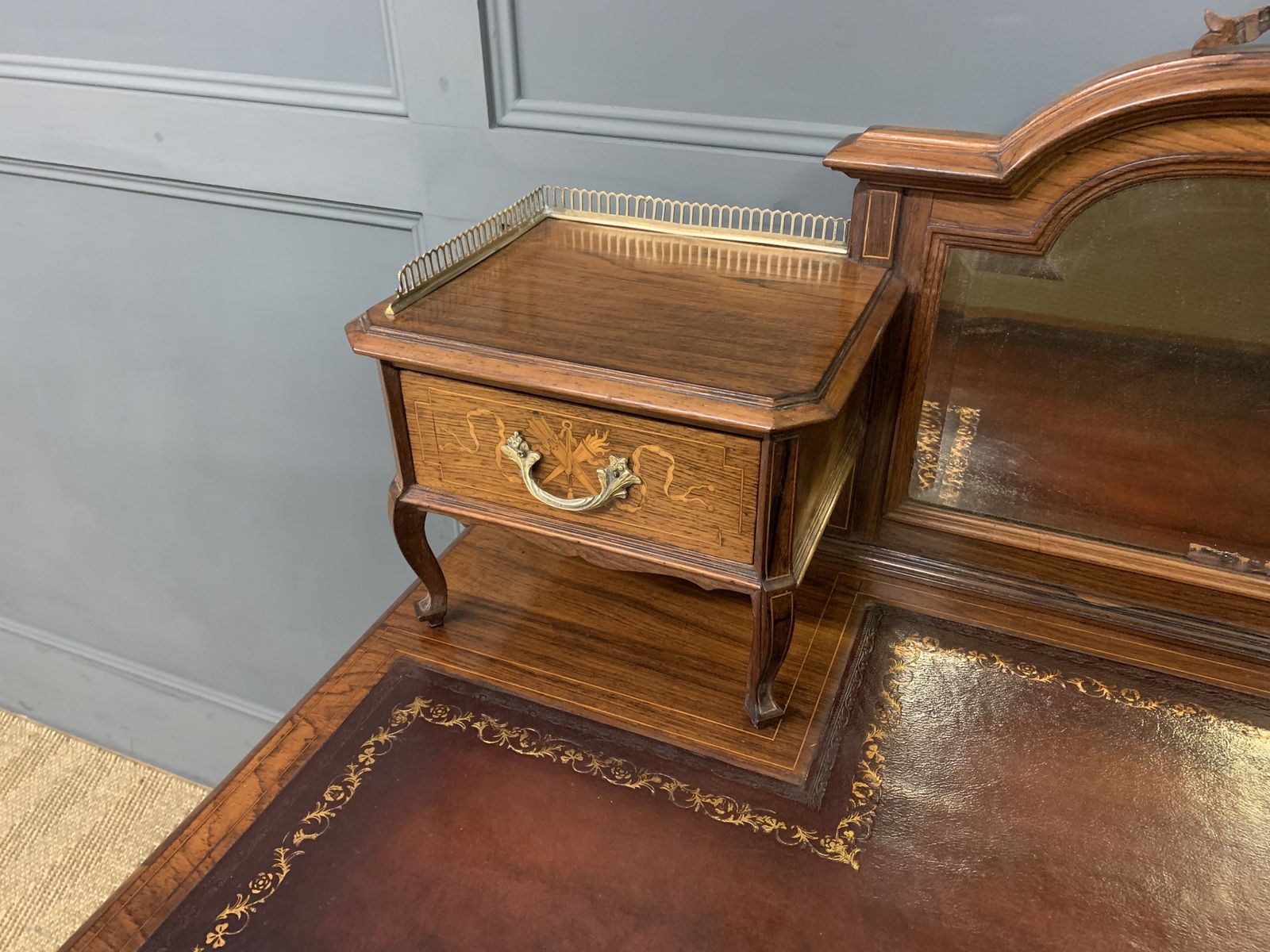 Victorian Inlaid Rosewood Writing Desk By Jas Shoolbred photo buy