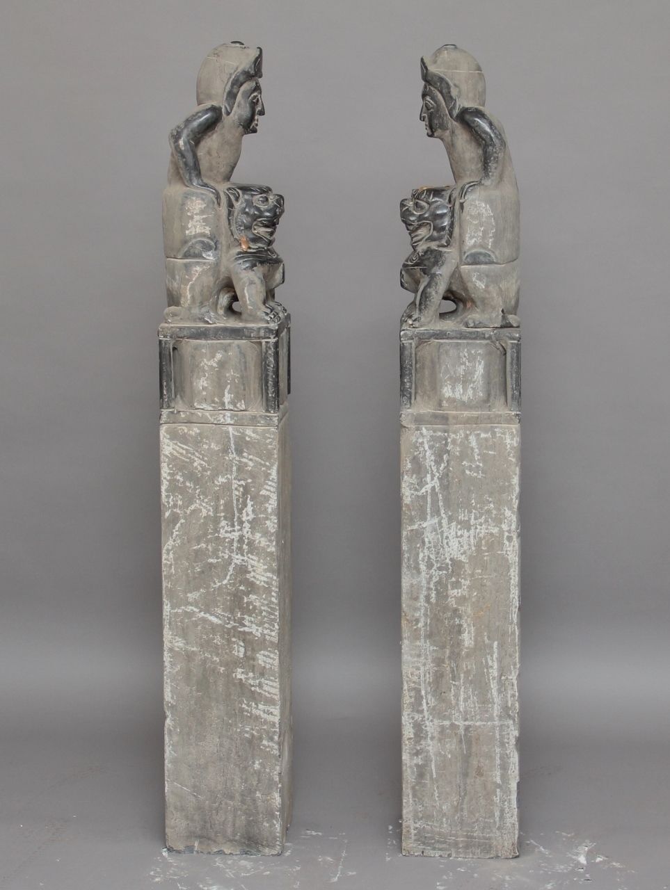 Pair Medieval Style Figures photo for sale