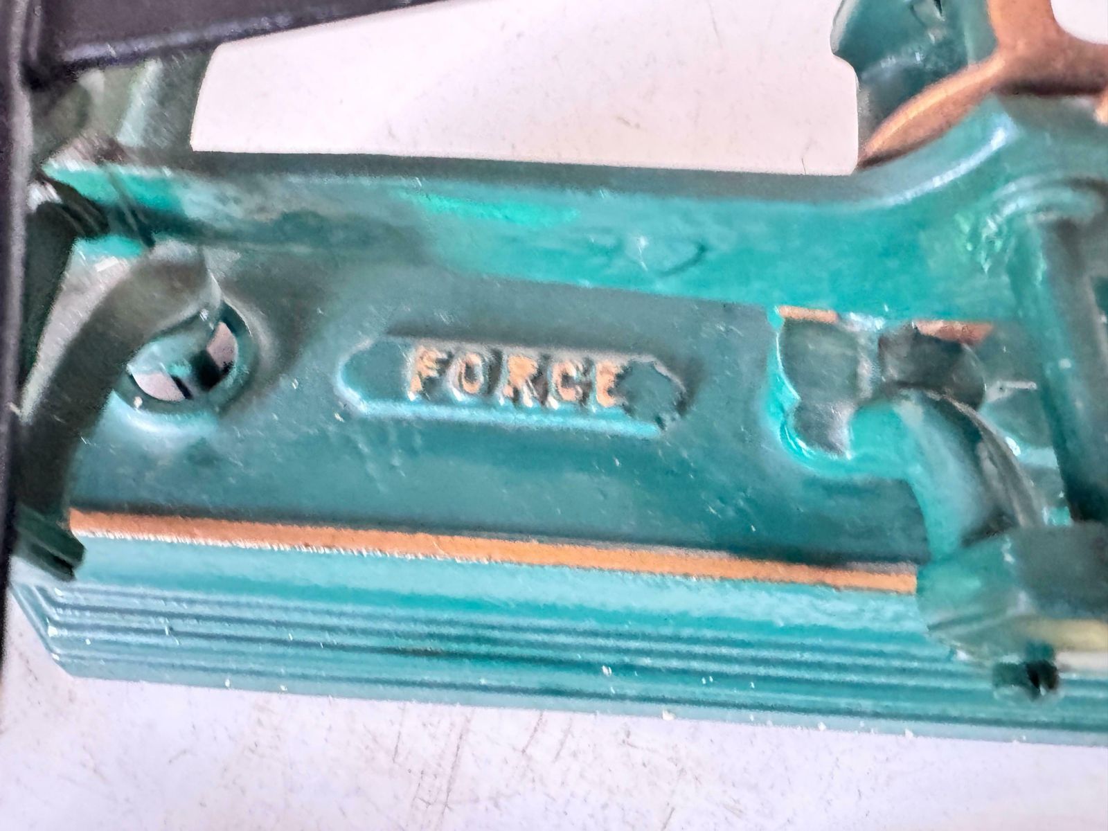 Antiques French Scale France 19th Wrought Iron And Brass Green And Gold Colors photo vinterior