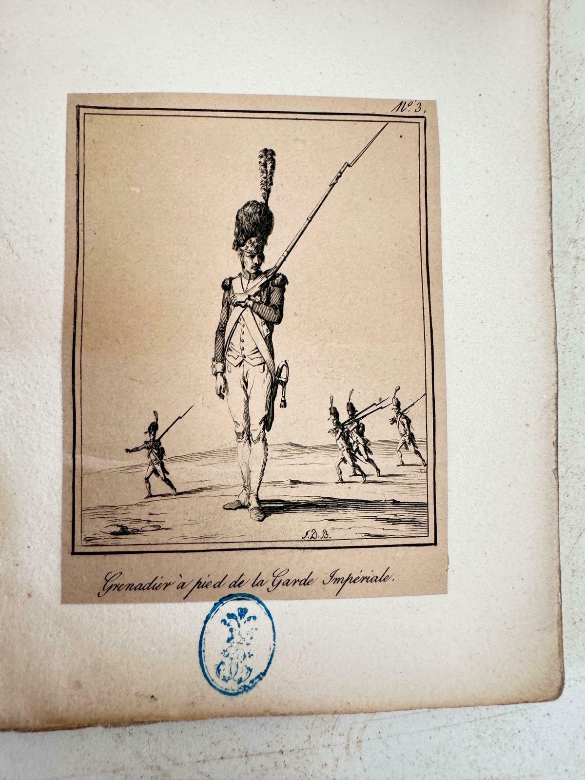 photo furniture Old Original Engraving With Soldiers Characters France 19th Set Of 10
