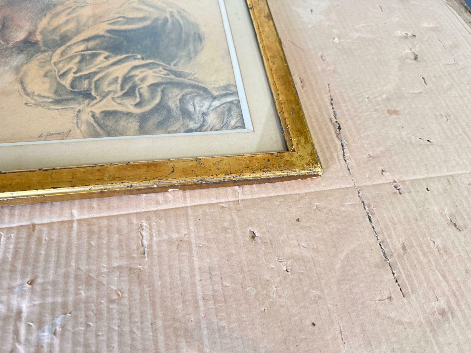 Drawing Representing A Woman On A Bed Signed France 19th Century photo buy