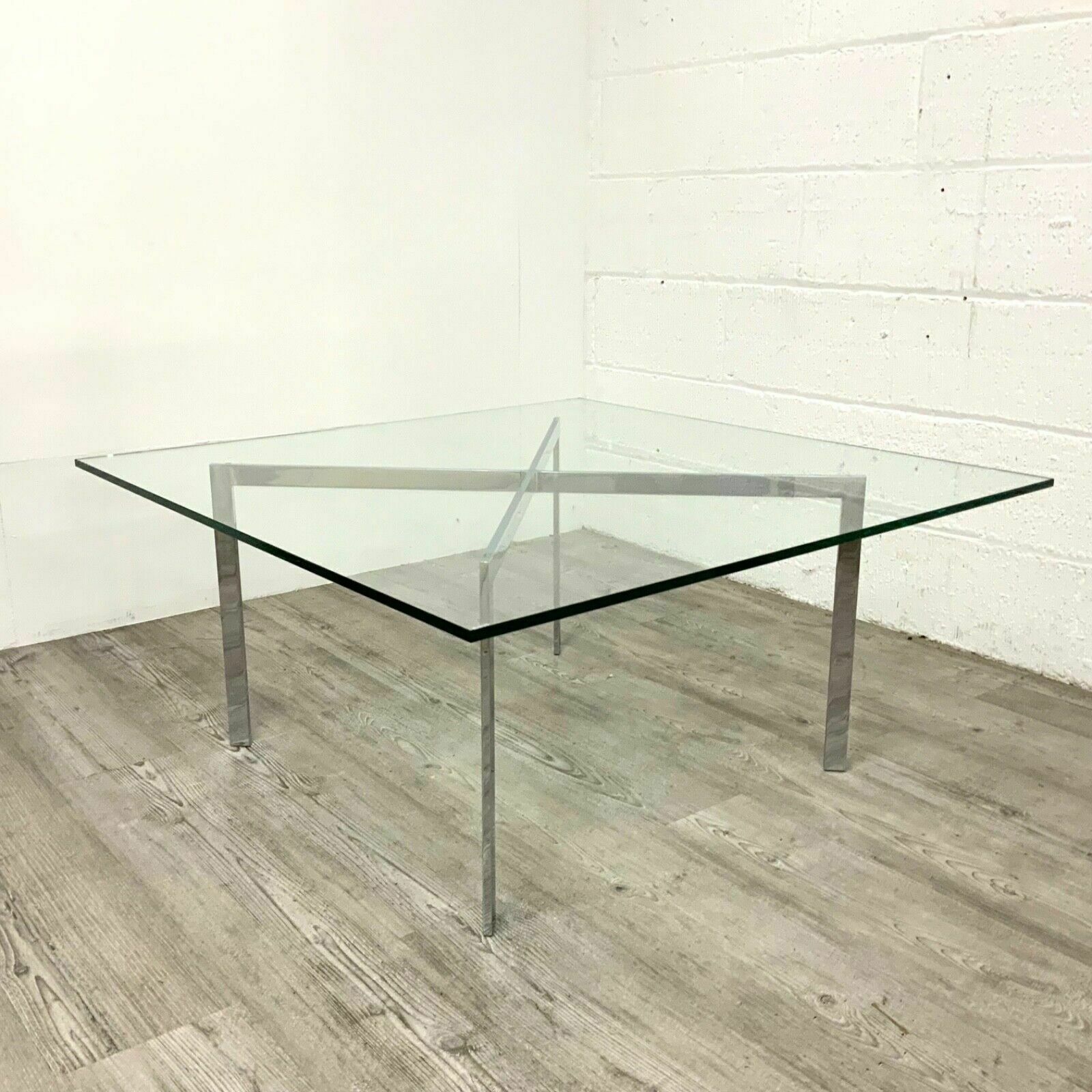 Original Ludwig Mies Van Der Rohe Barcelona Glass Coffee Table By Knoll International Studios photo Furniture