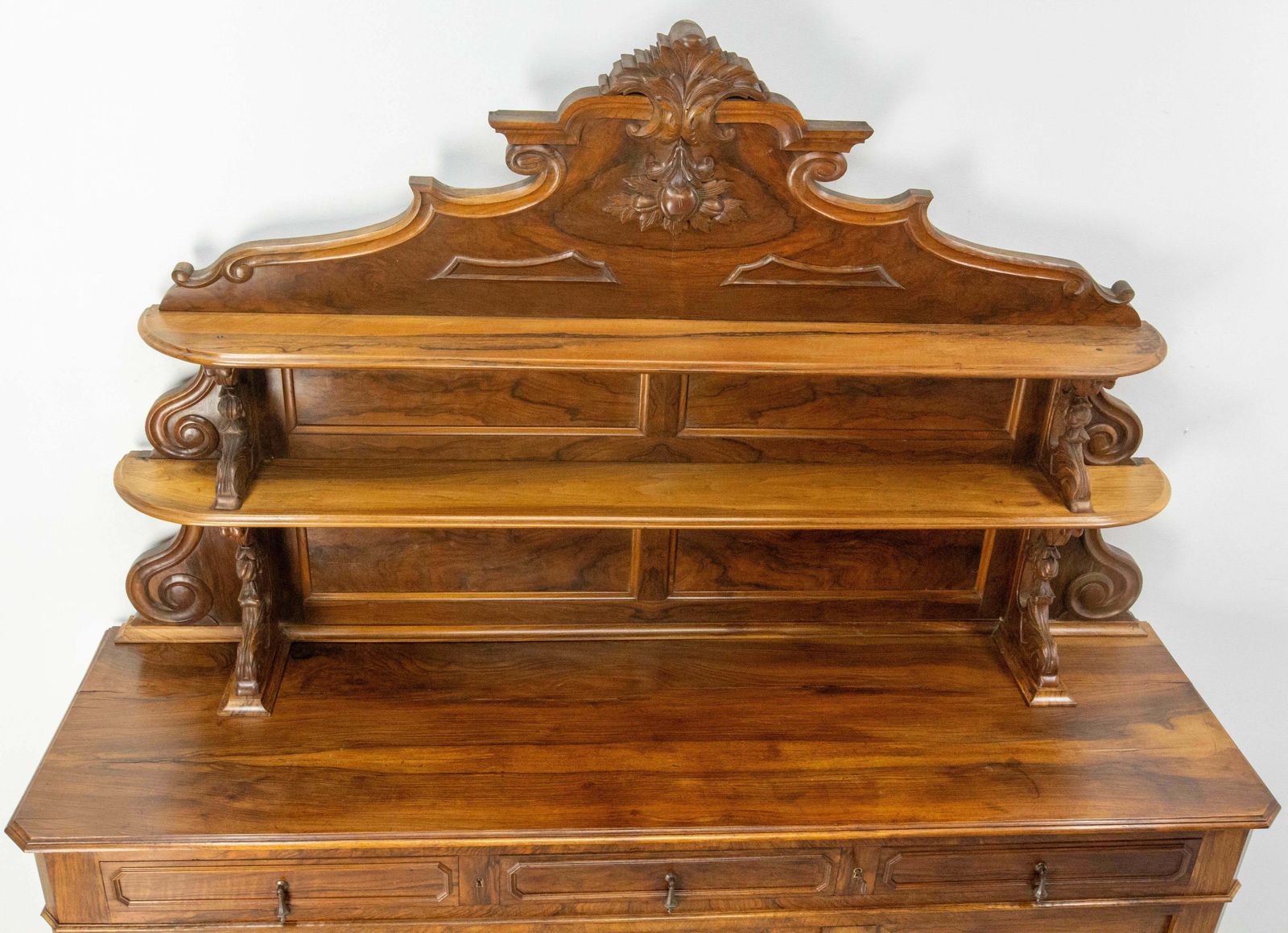 photo furniture 19th Century Walnut Buffet Louis Philippe Deux Corps, France