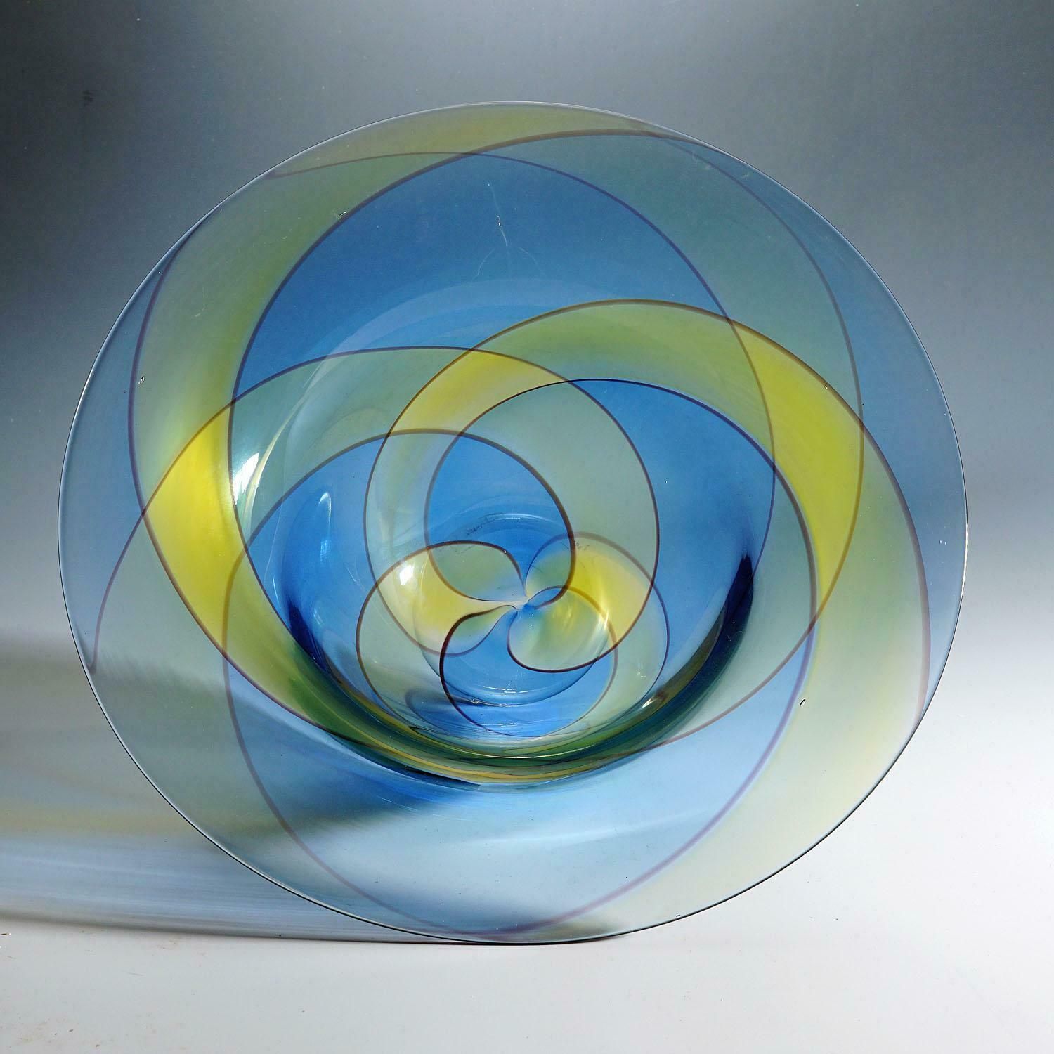 Large Carnevale Art Glass Bowl By Vetreria Archimede Seguso Ca. 1980s