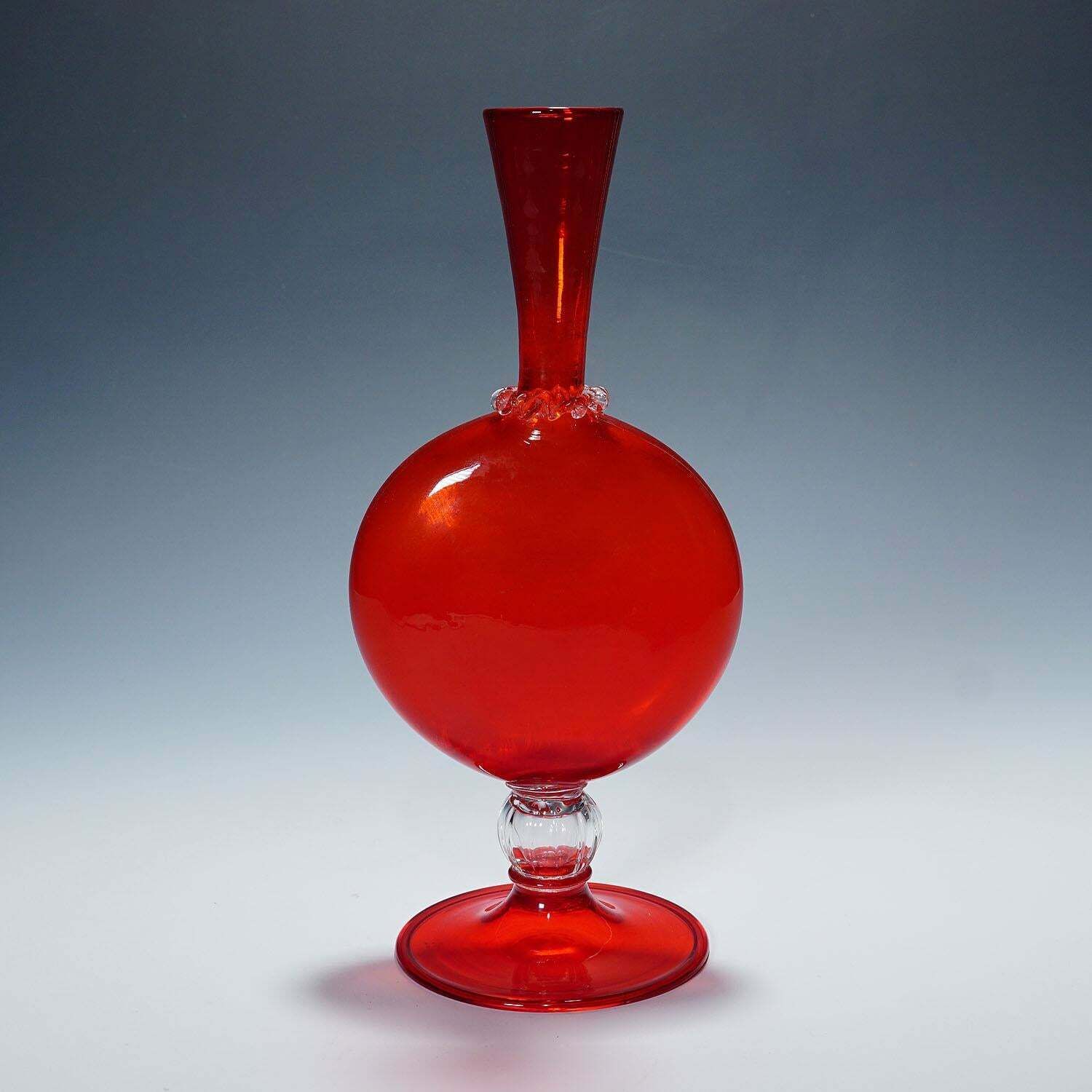 photo furniture Vetro Soffiato Glass Vase By Vittorio Zecchin For Venini Murano Ca. 1950