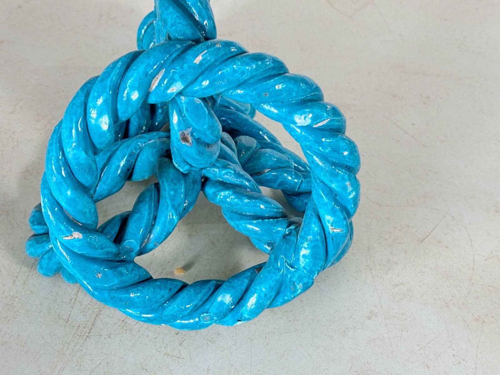 French Candle Holder Ceramic France 1970s In Twisted Ceramic Blue Color photo furniture