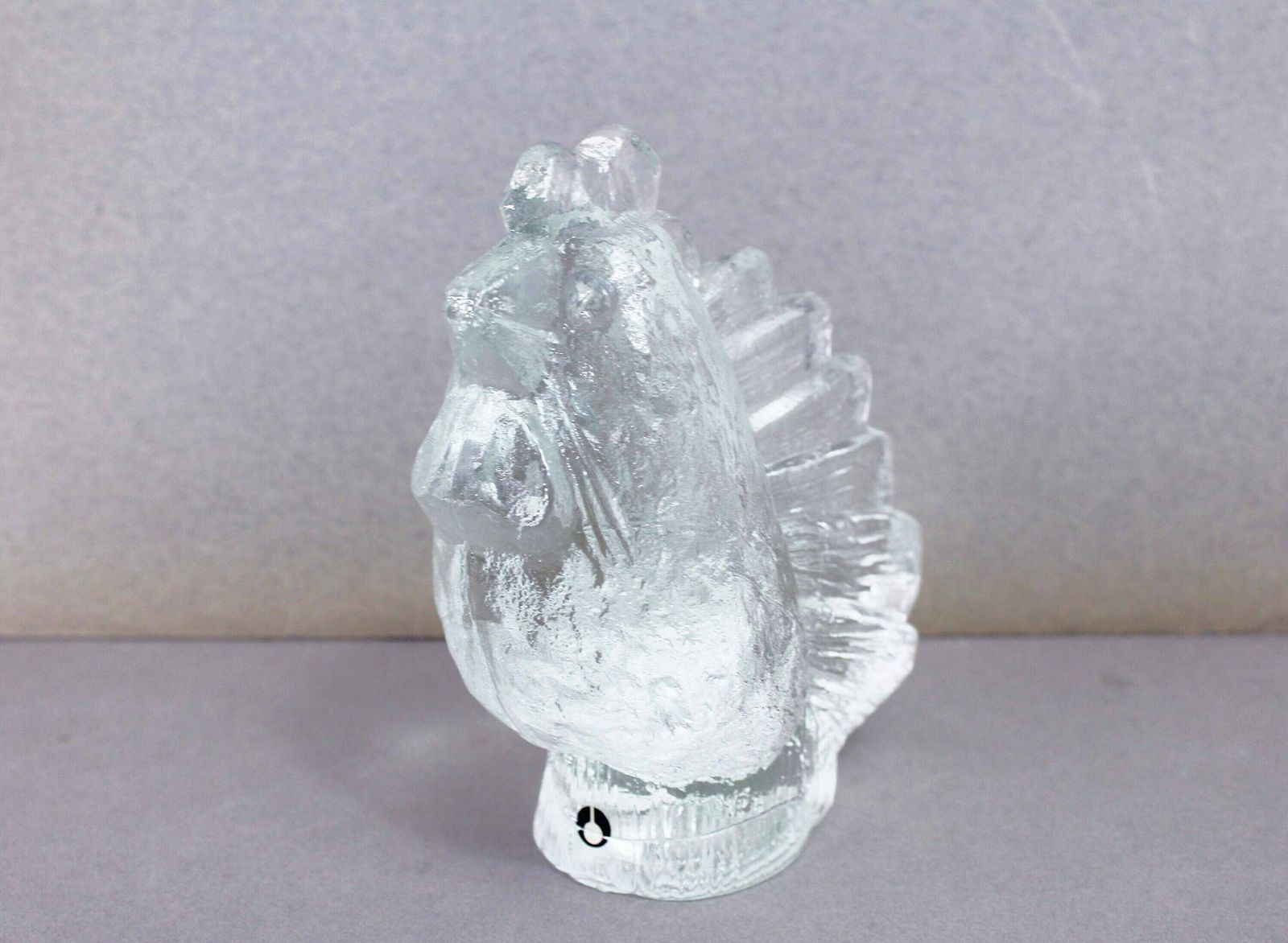 Modernist Glass "Hen" By Pukeberg Sweden 1970 photo for sale